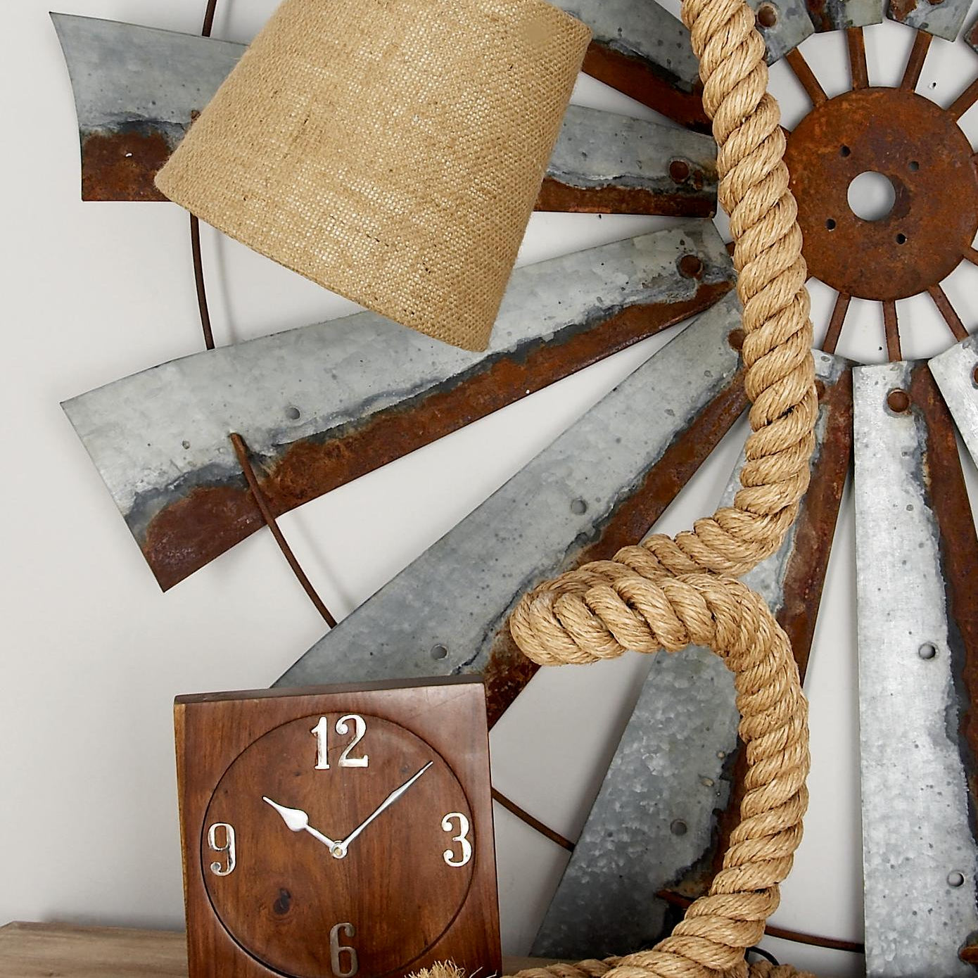 Brown Jute Rope Handmade Rope Styled Room Desk Lamp