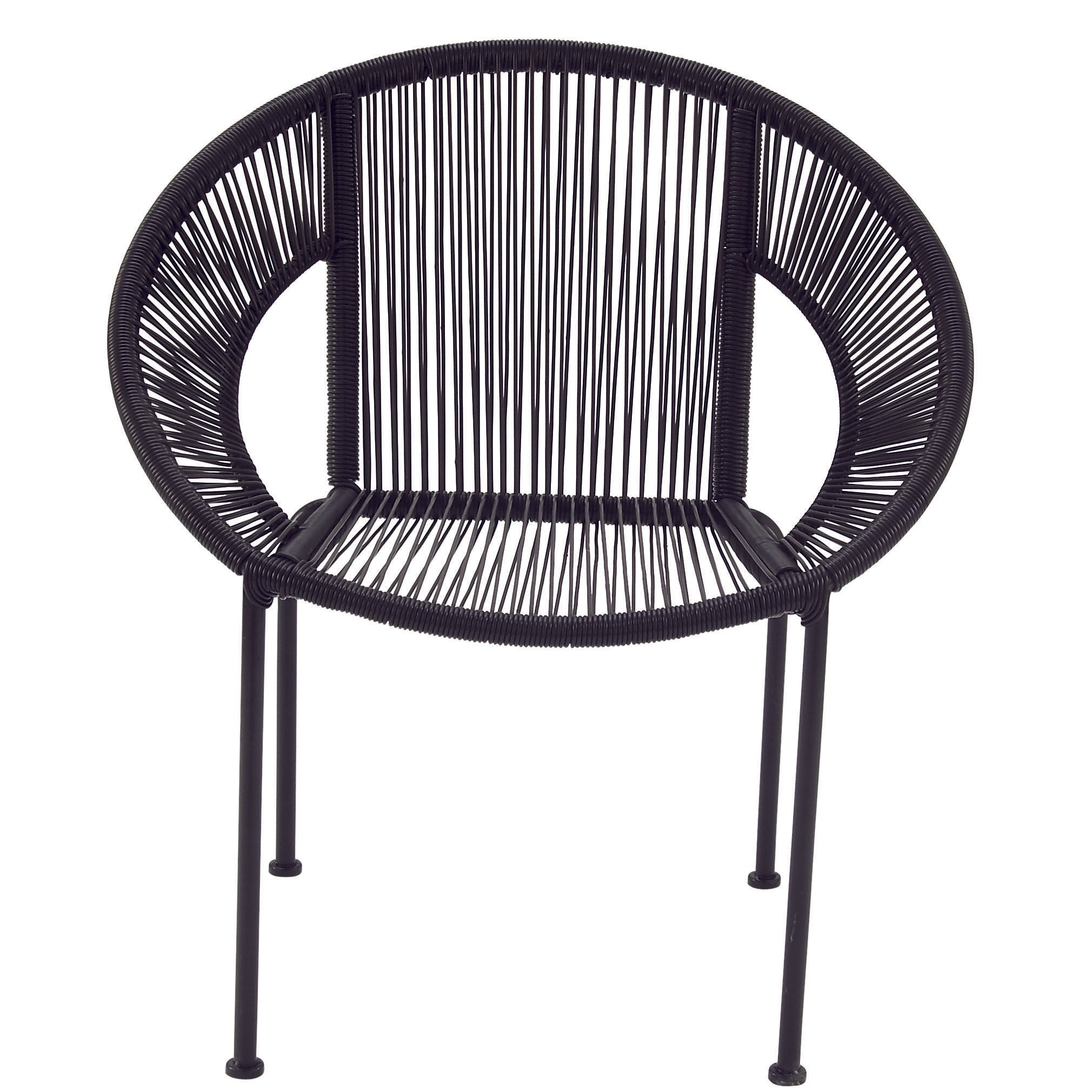 Plastic Rattan Woven Round Patio Outdoor Chair