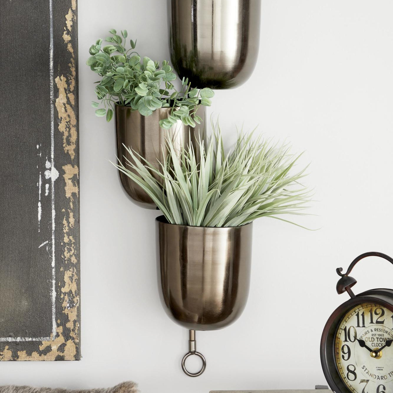 Metal Layered Indoor Outdoor Wall Planter