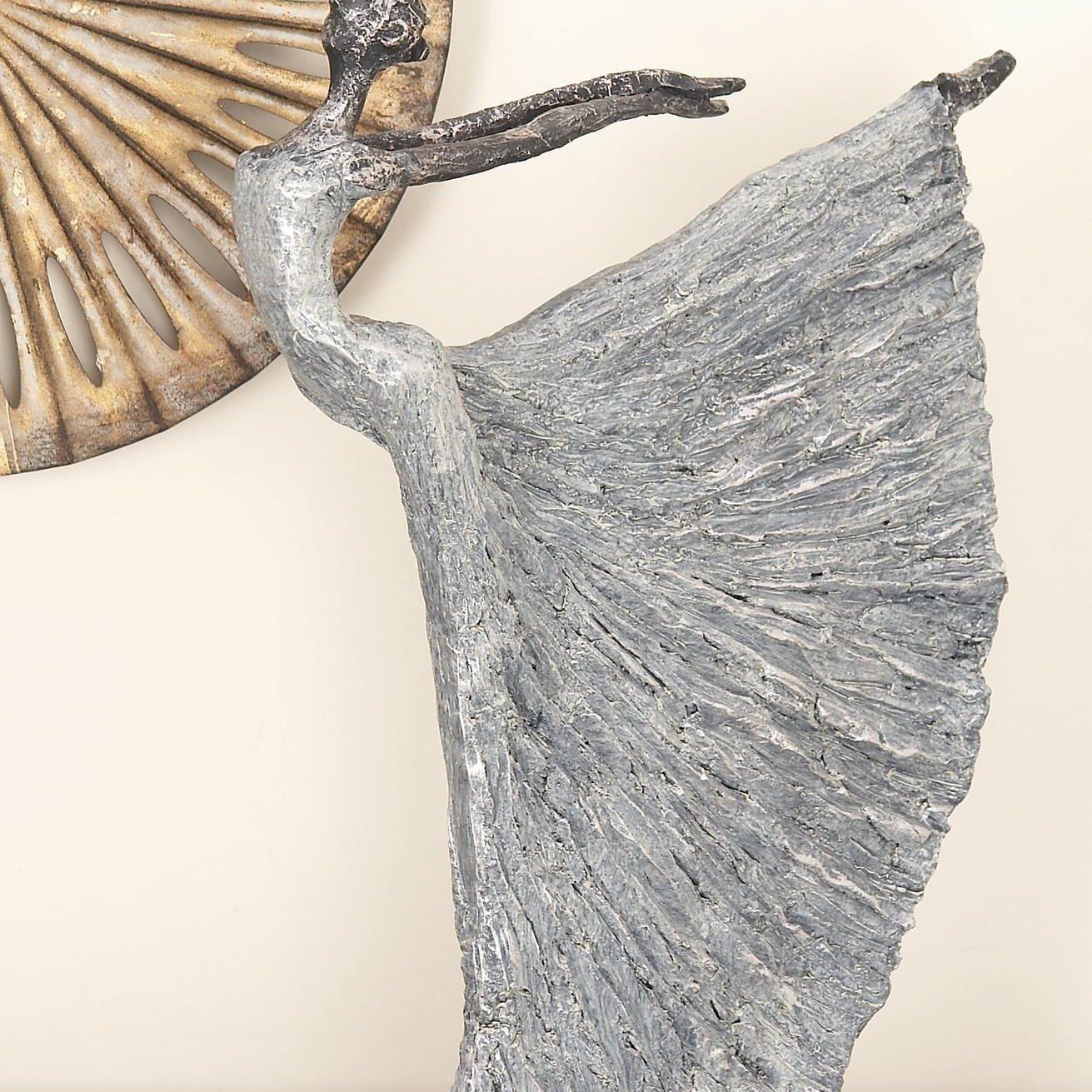 Dancer Gray Polystone Decorative Sculpture