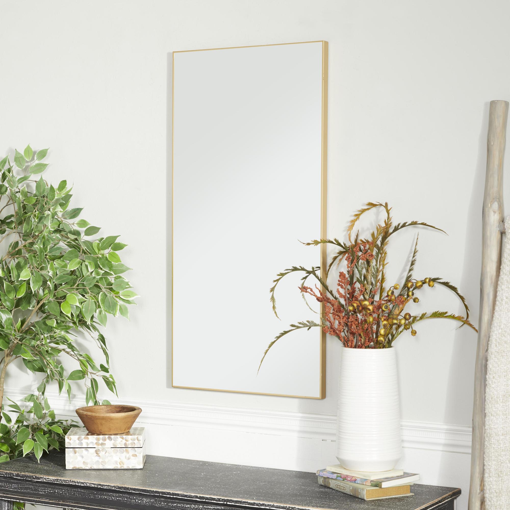 Wooden Room Wall Mirror with Thin Frame