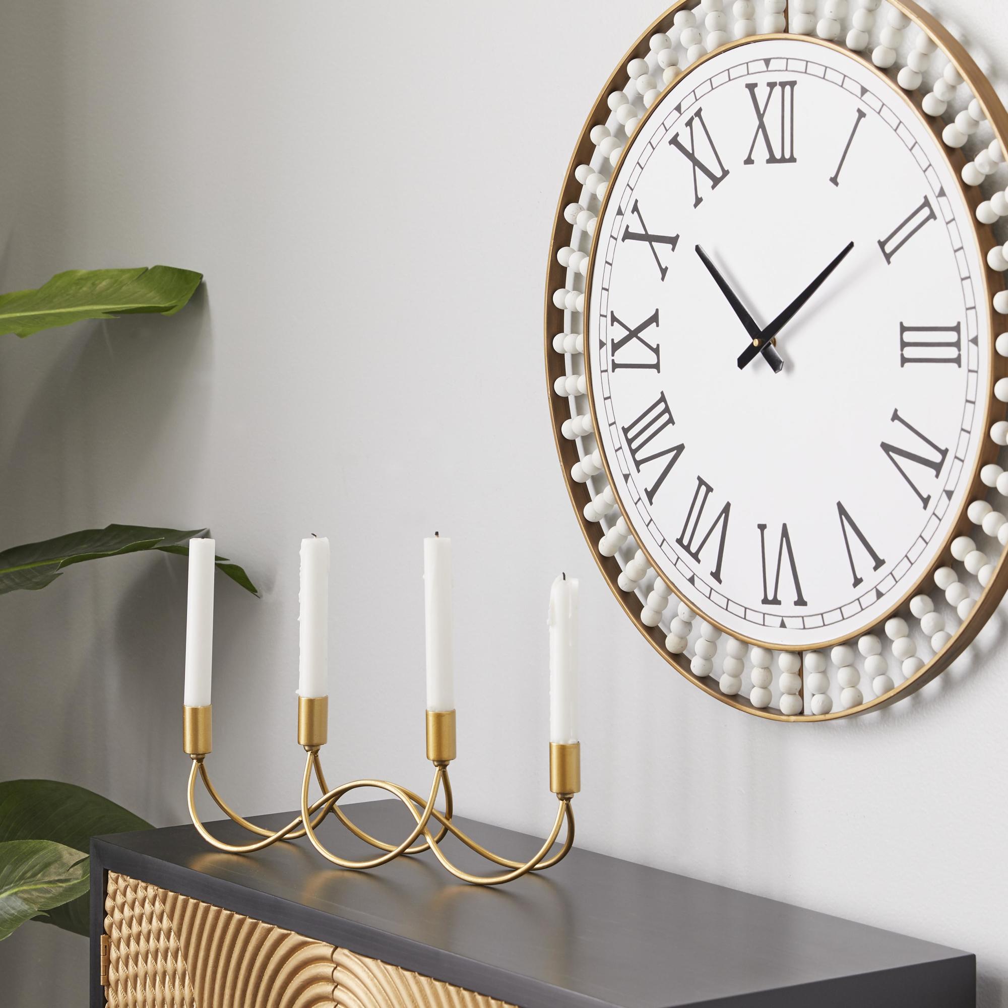 CosmoLiving by Cosmopolitan Gold Metal Decorative Candelabra