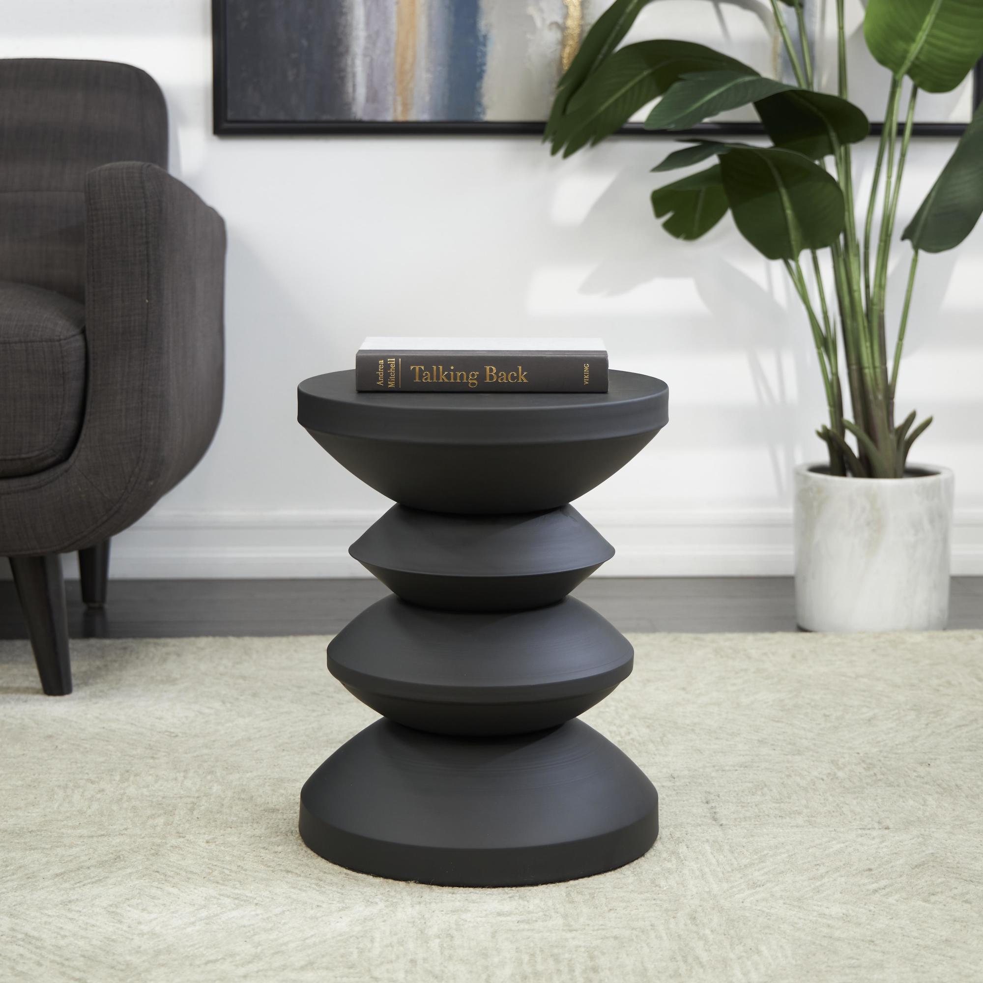 Geometric Metal Art Deco Inspired Side End Accent Table