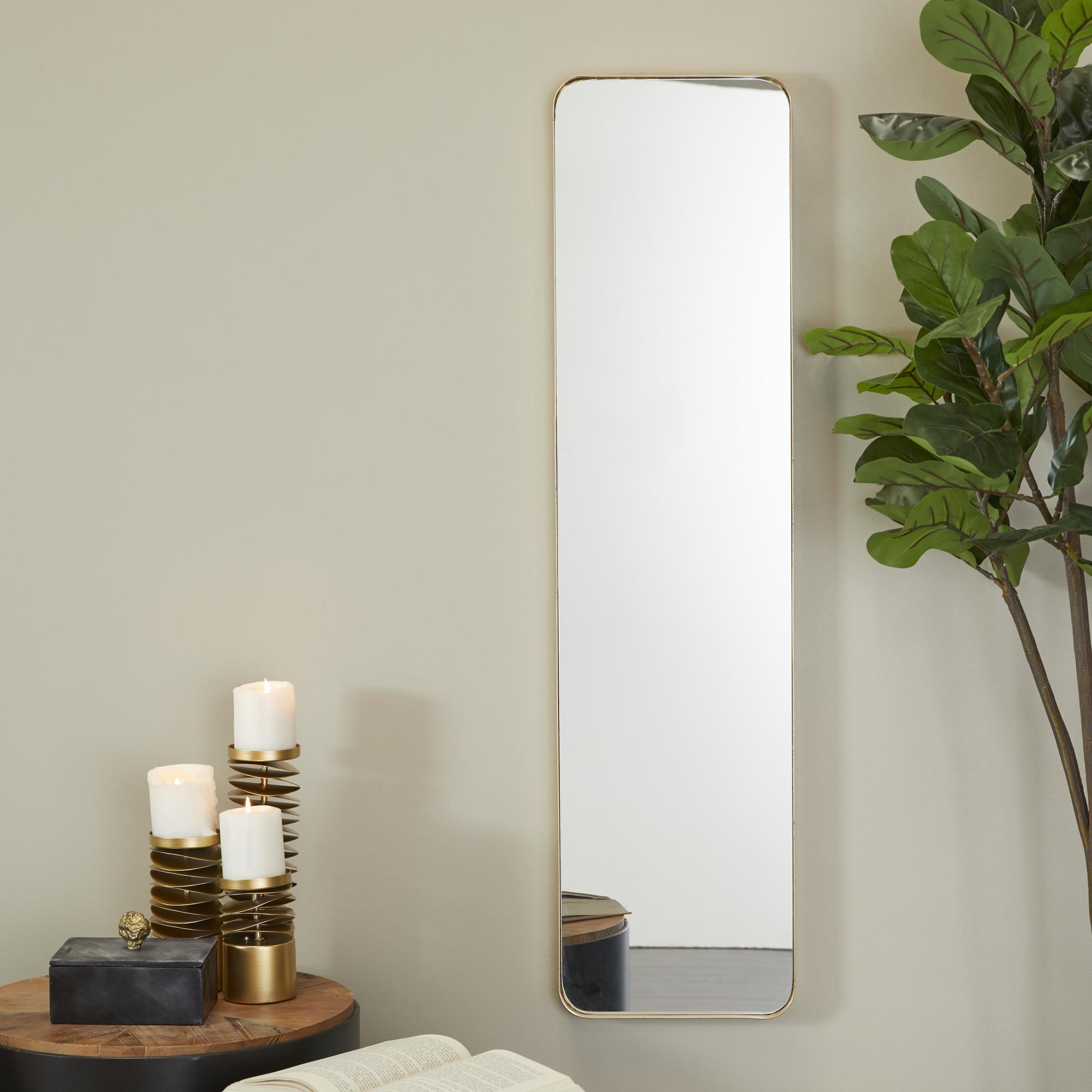Metal Slim Room Wall Mirror with Thin Frame