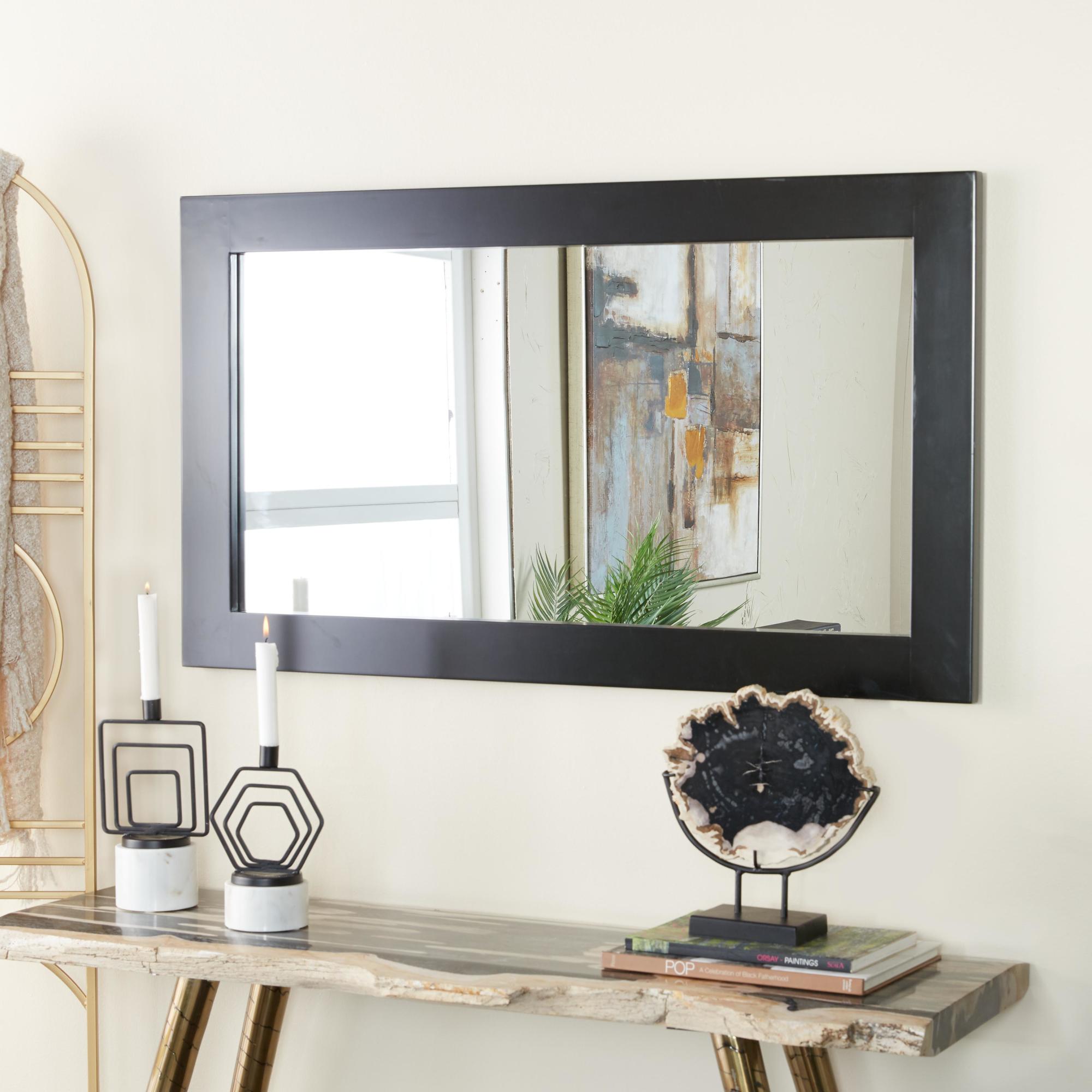 Wooden Minimalistic Room Wall Mirror 24" x 1" x 42"