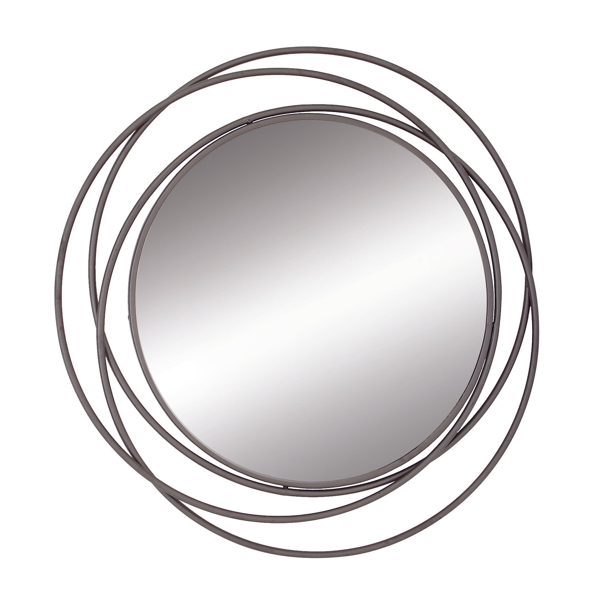 Metal Room Wall Mirror with Overlapping Circles