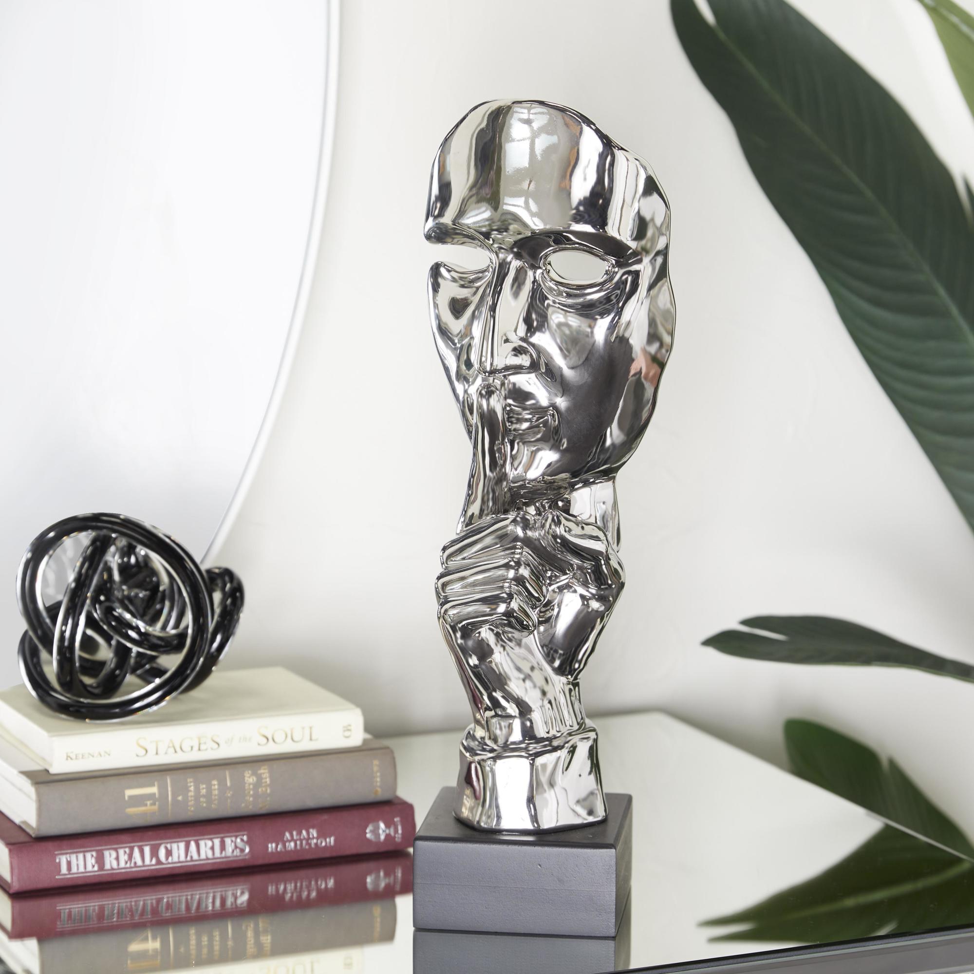 Mask Porcelain Ceramic Quiet Gesture Decorative Sculpture