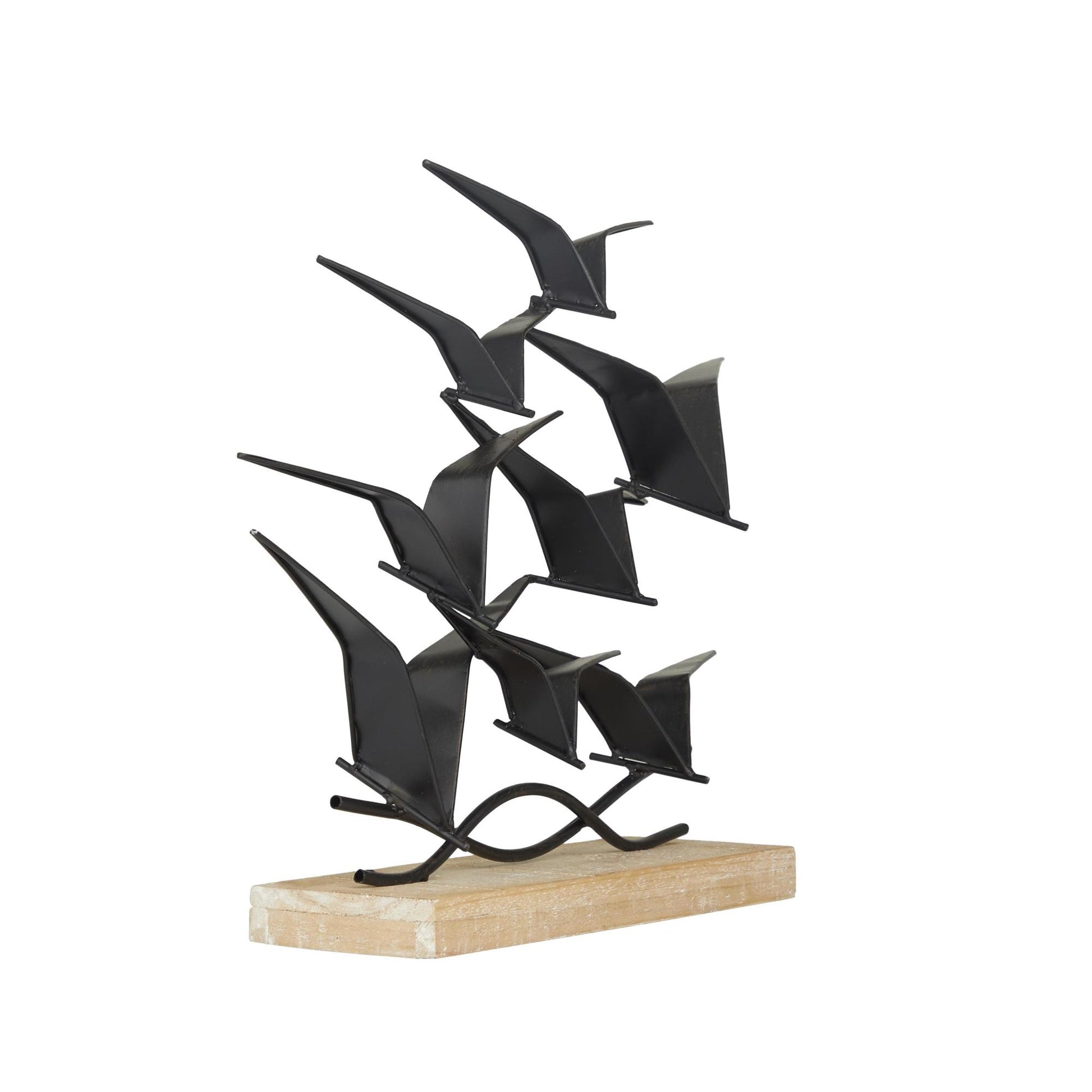 Bird Black Metal Decorative Sculpture