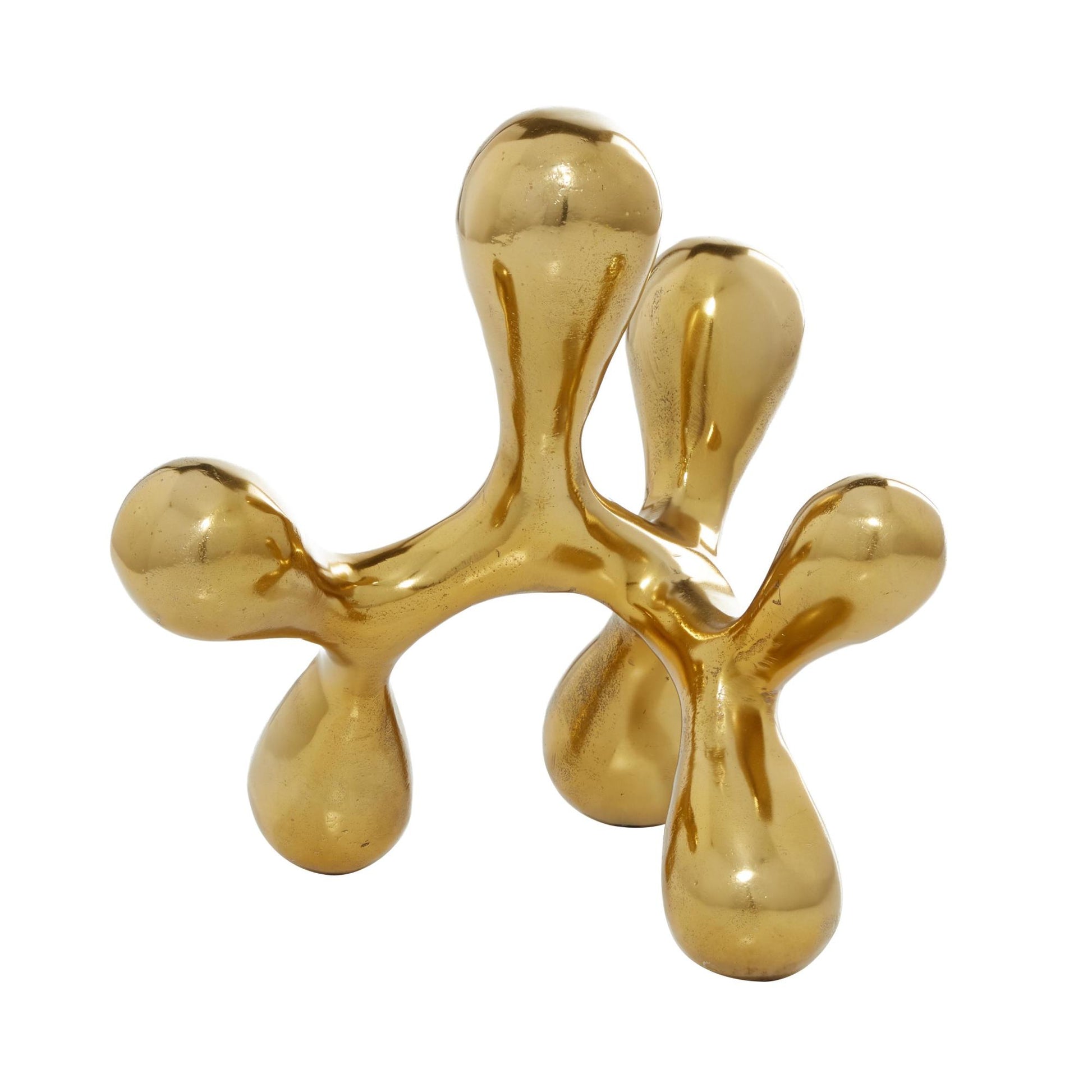 CosmoLiving by Cosmopolitan Abstract Gold Aluminum Metal Decorative Sculpture