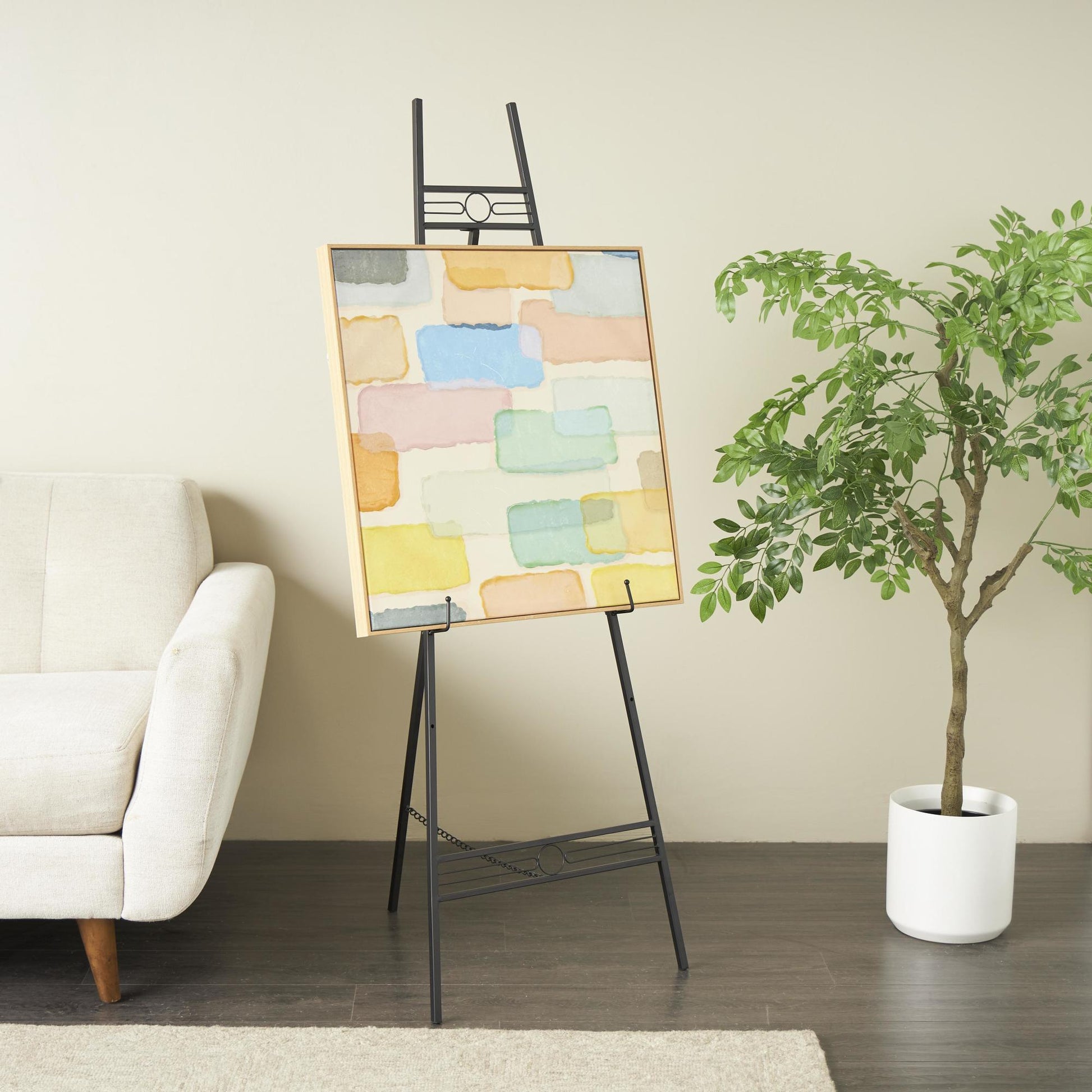 Geometric Metal 3 Tier Display Easel with Chain Support