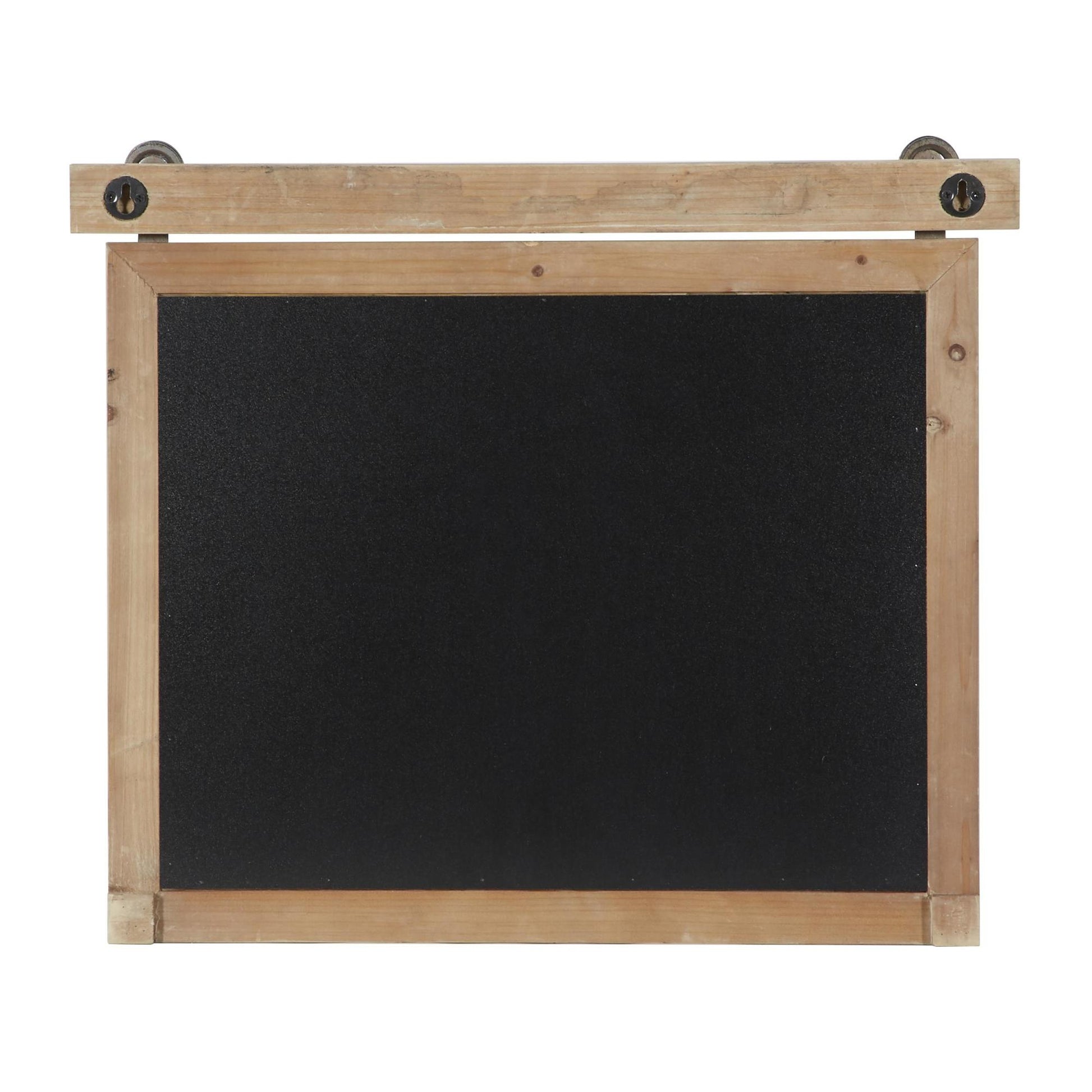 Sign Brown Wood Chalkboard Home Wall Decor with Barn Door Inspired Top