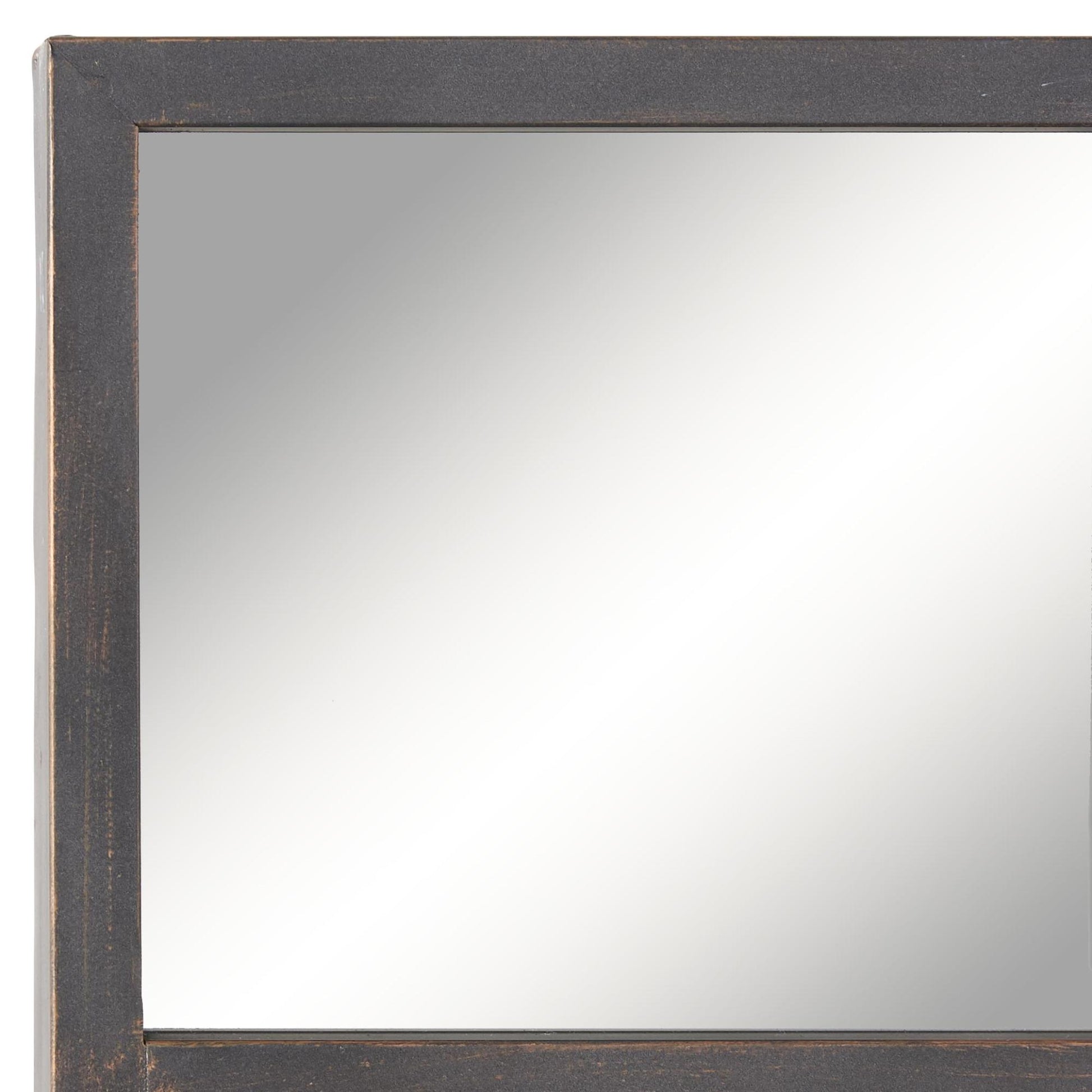 Black Metal Window Pane Inspired Room Wall Mirror