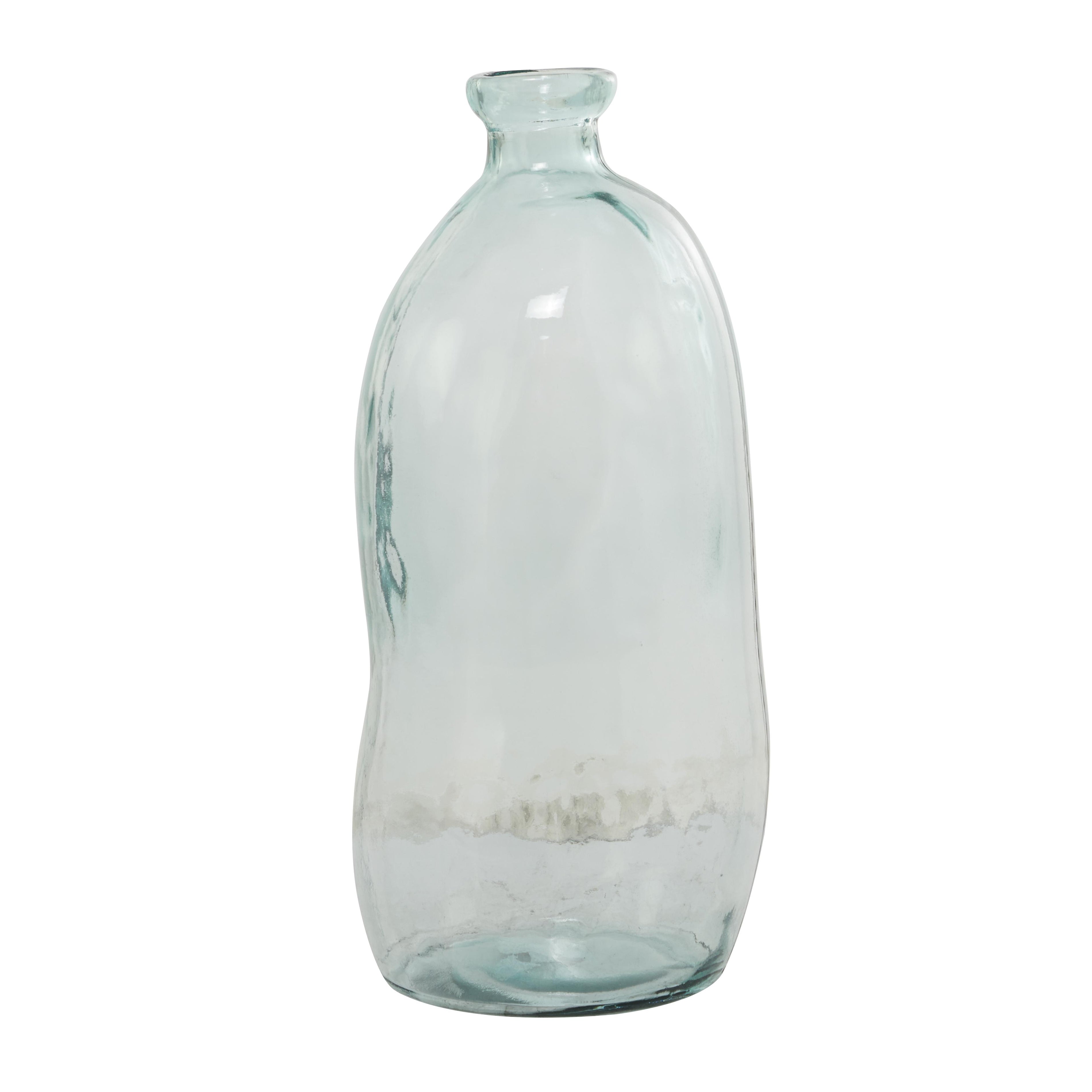 Abstract Recycled Glass Handmade Spanish Bottleneck Decorative Vase