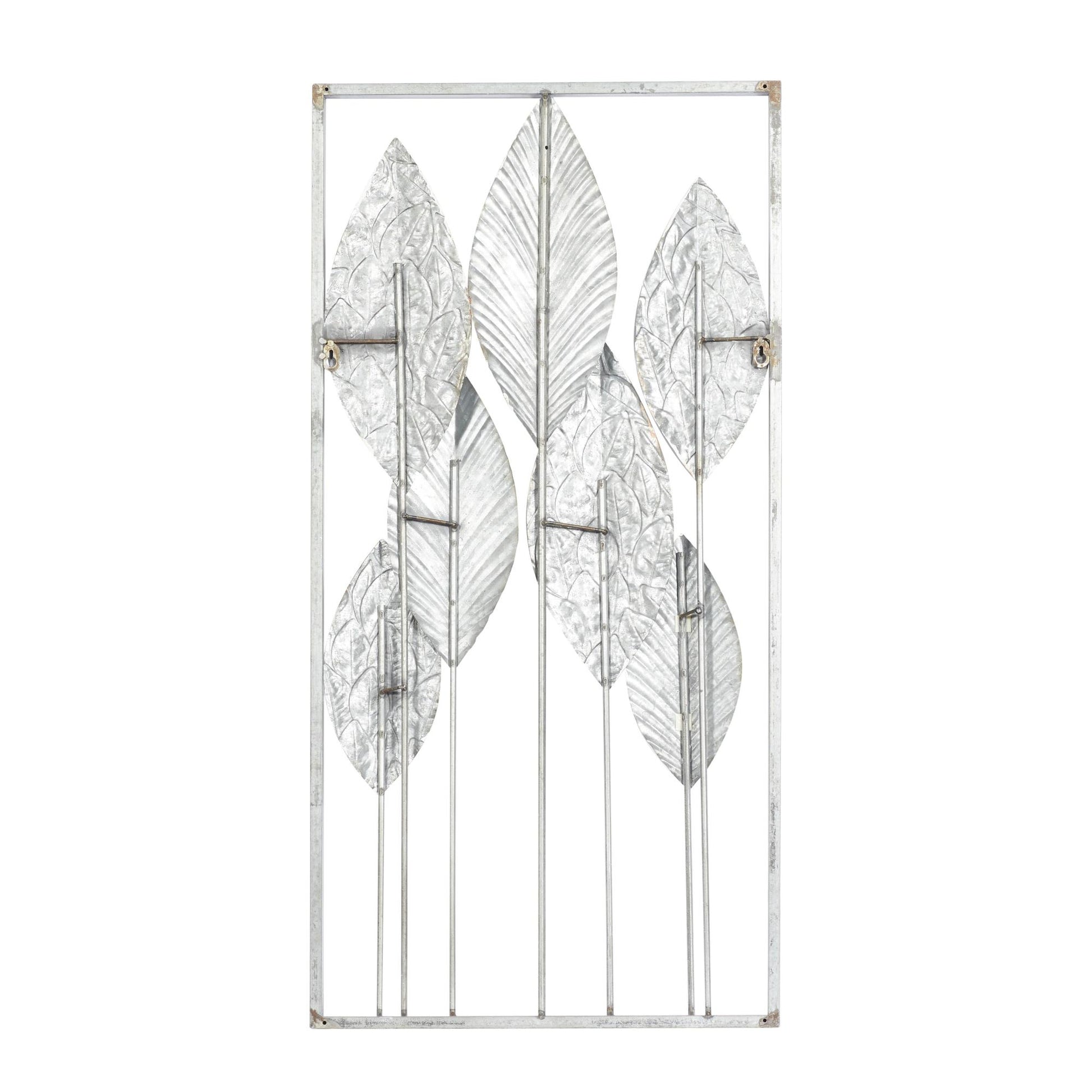 Leaf Metal Tall Cut-Out Home Wall Decor with Intricate Laser Cut Designs 20" x 1" x 37"