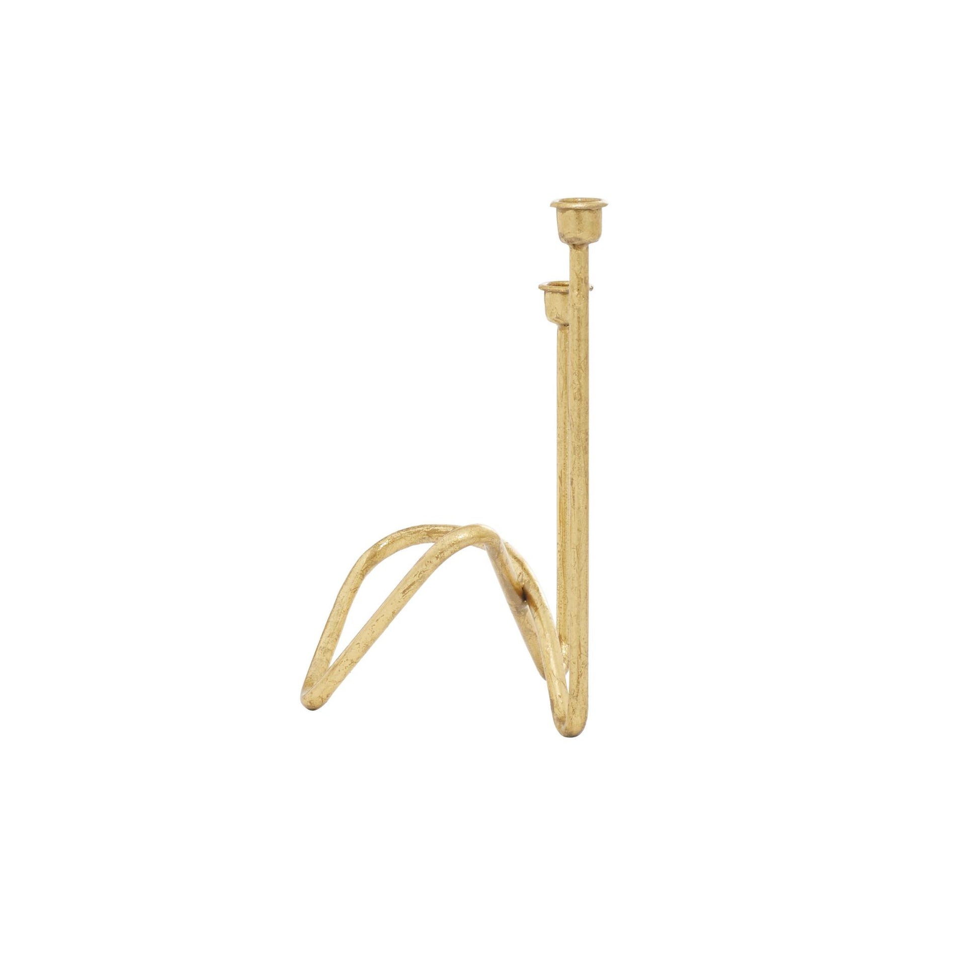 CosmoLiving by Cosmopolitan Gold Metal Decorative Candelabra
