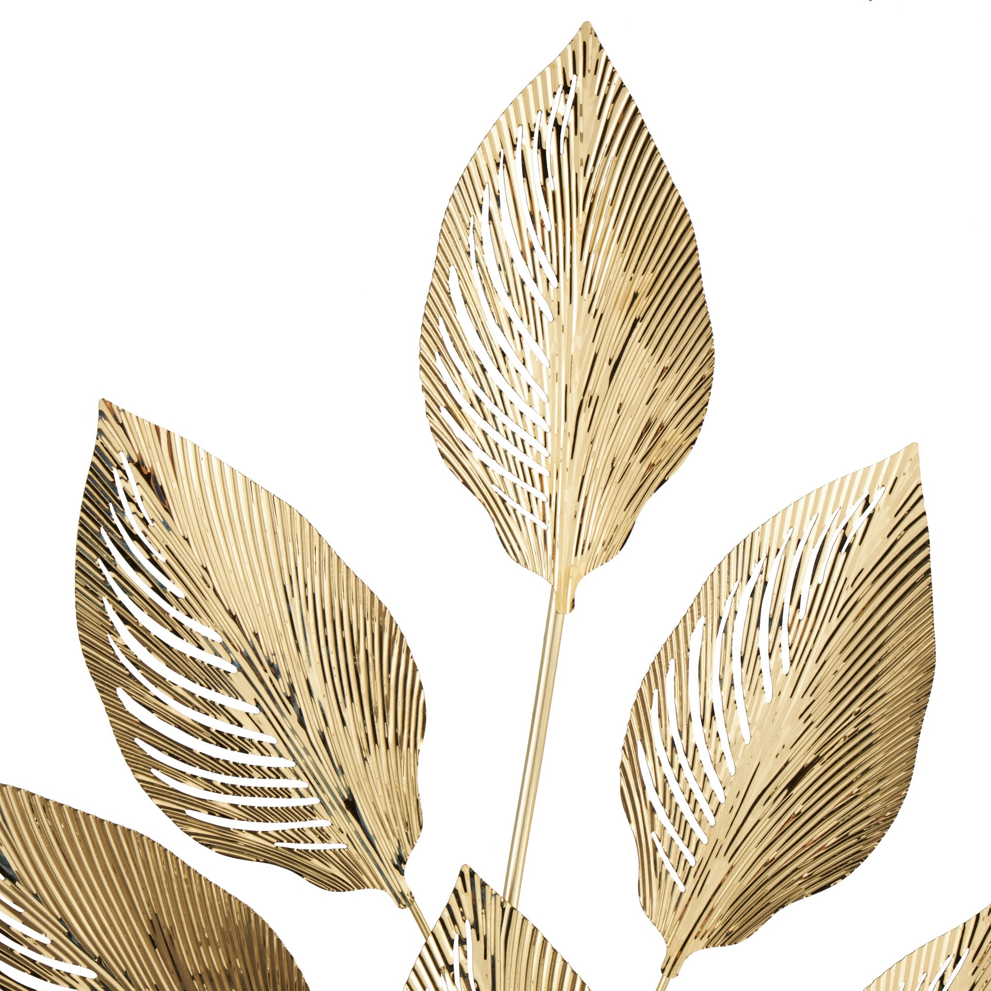 Leaf Gold Stainless Steel Metal Layered Home Wall Decor