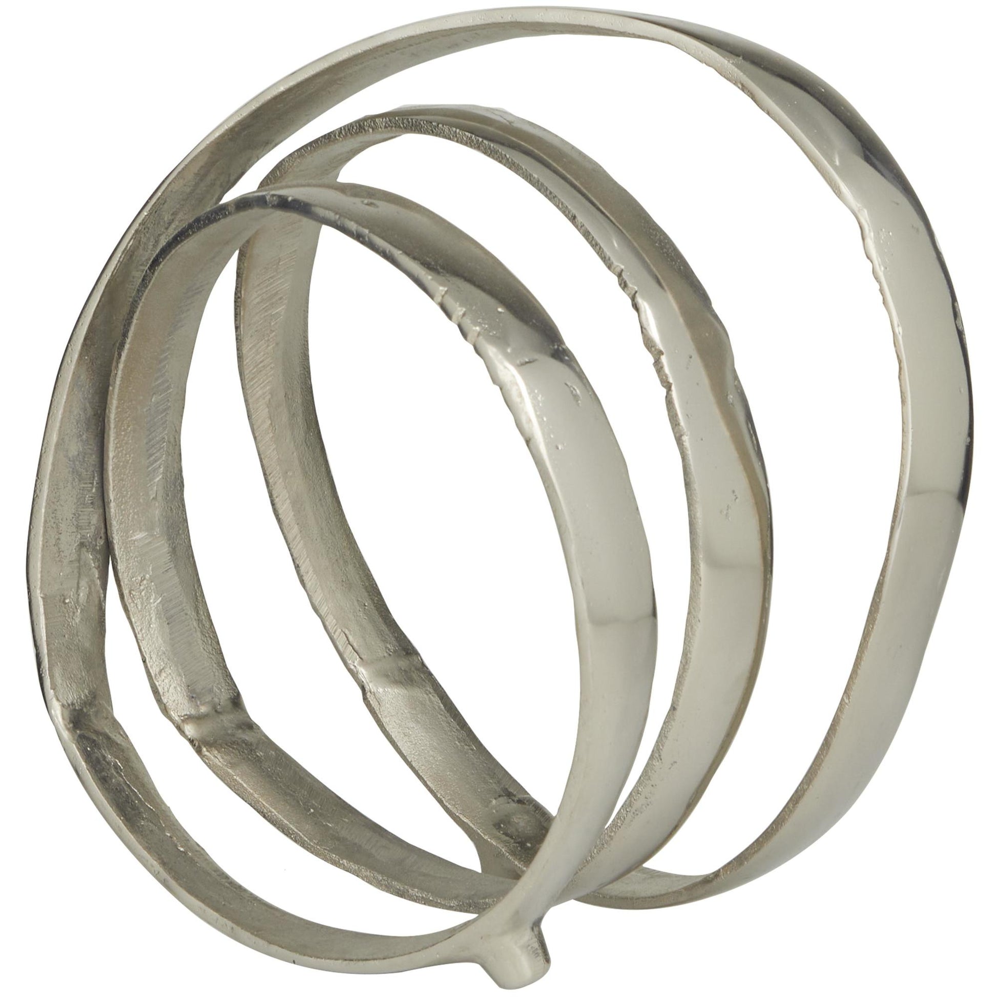 Abstract Aluminum Metal Looped Decorative Sculpture