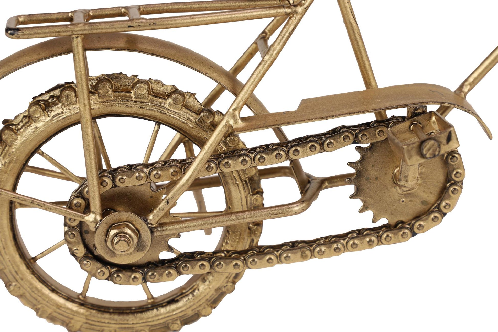 Bike Gold Metal Decorative Sculpture