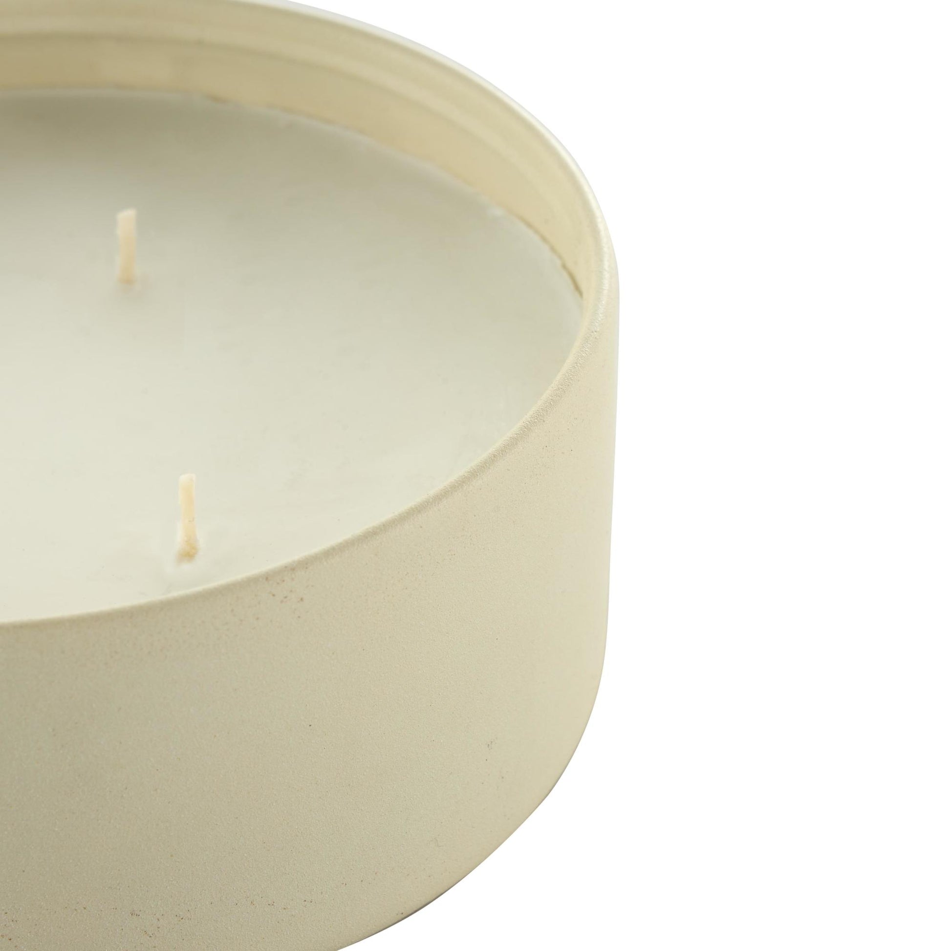 Metal Tangerine Splash Scented Textured 22oz 3 Wick Decorative Candle with White Wax