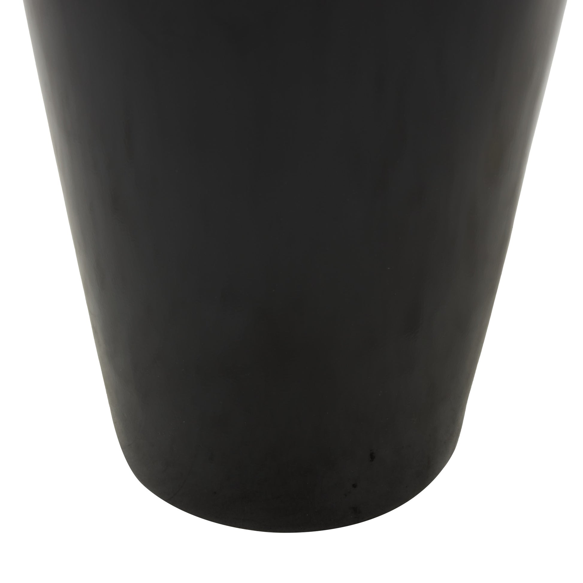 Black Fiberglass Floor Decorative Vase