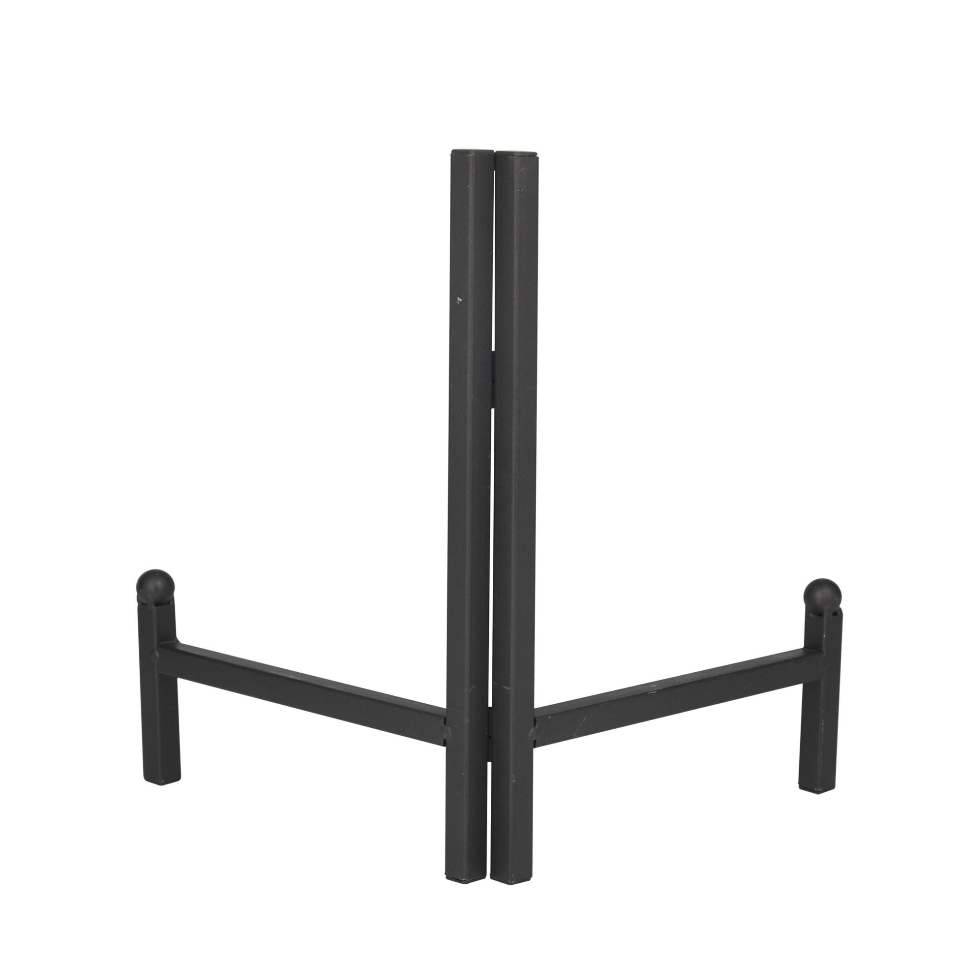 Black Metal Display Easel with Foldable Stand