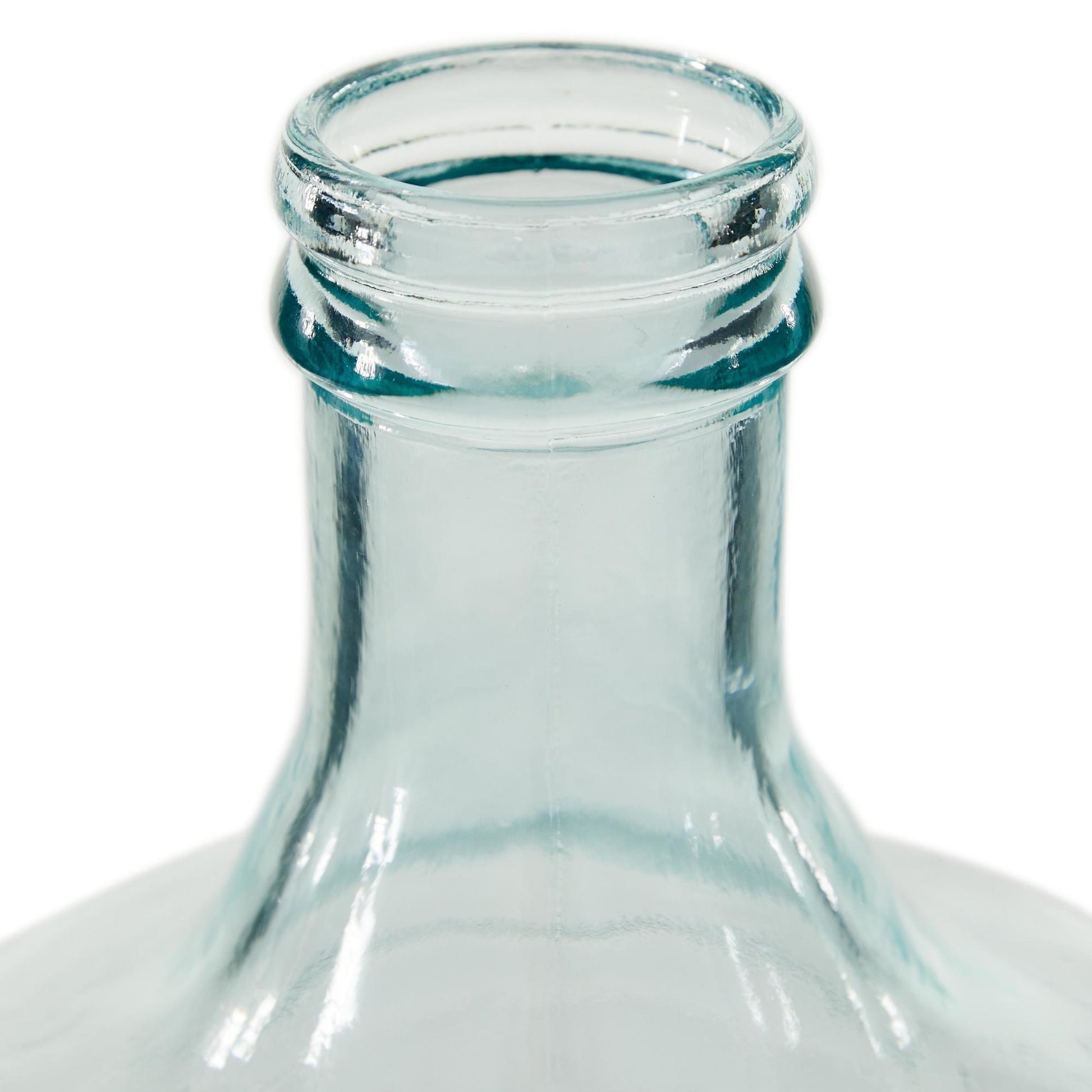 Recycled Glass Handmade Spanish Bottle Decorative Vase with Cabernet and Scroll Design 12" x 12" x 17"