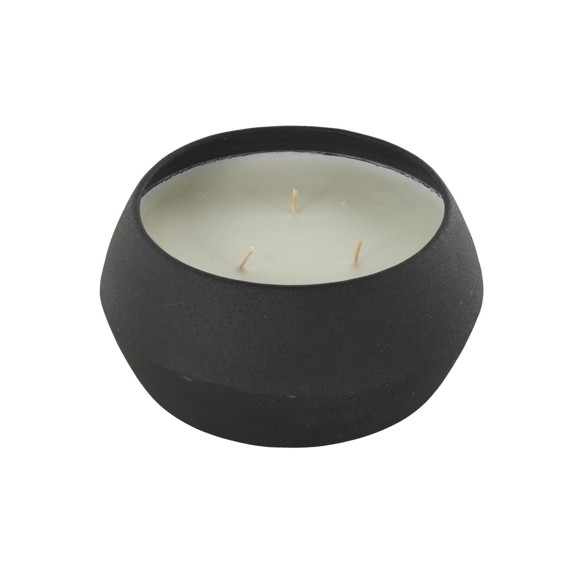 Metal Tangerine Splash Scented Textured 30oz 3 Wick Decorative Candle with White Wax