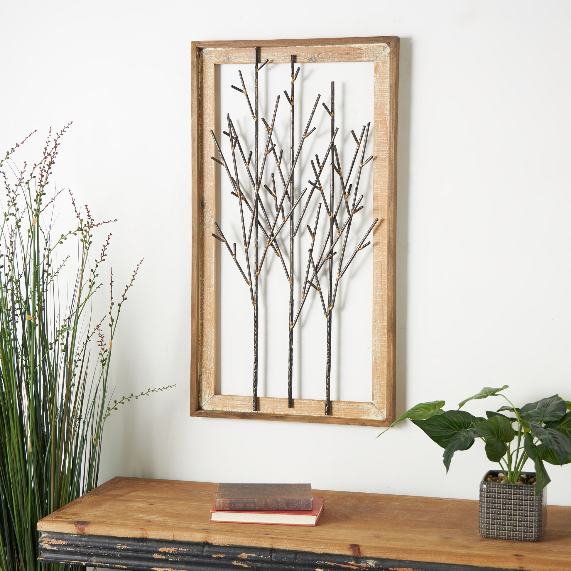 Tree Brown Metal Home Wall Decor