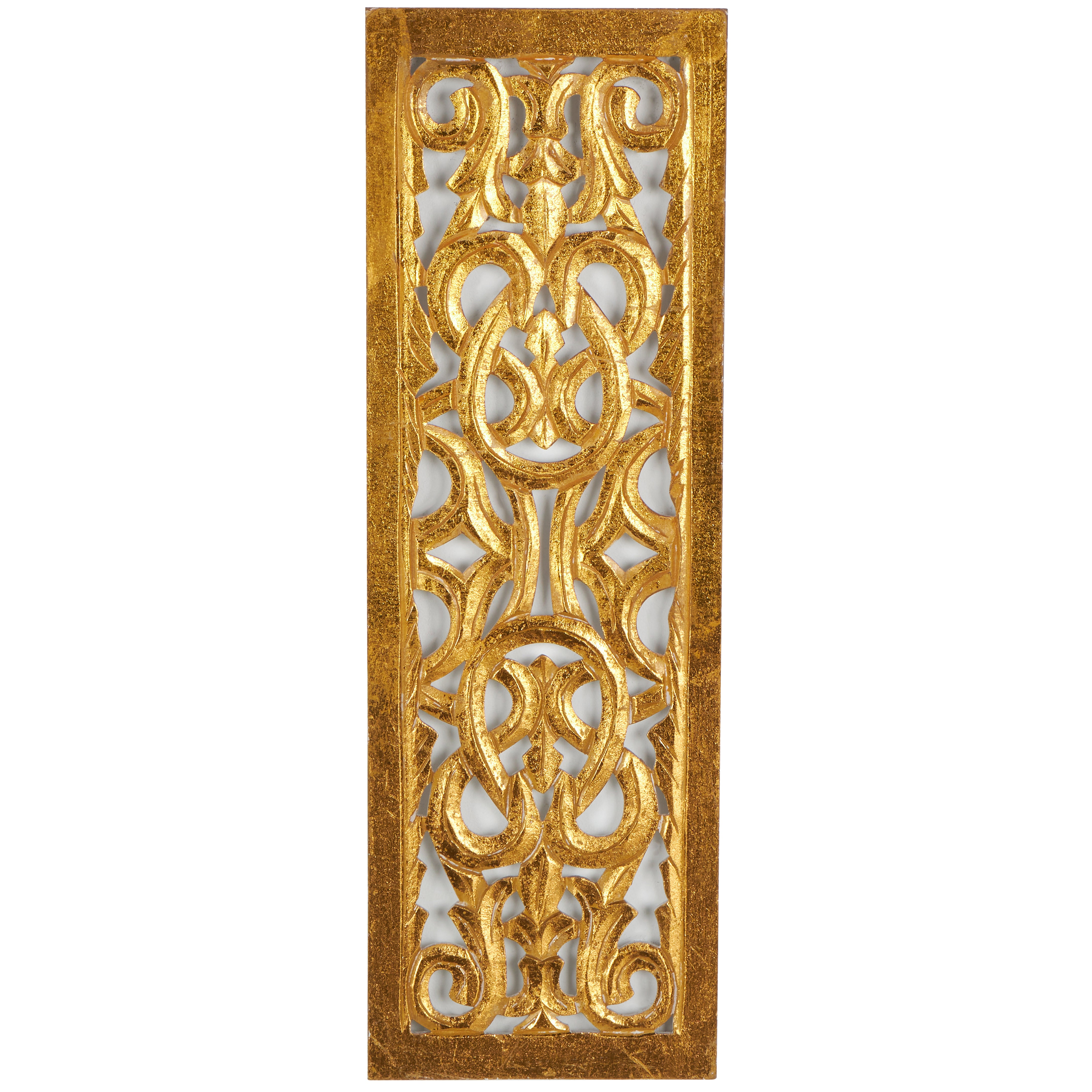 Floral Wooden Handmade Intricately Carved Acanthus Home Wall Decor 12" x 1" x 36"