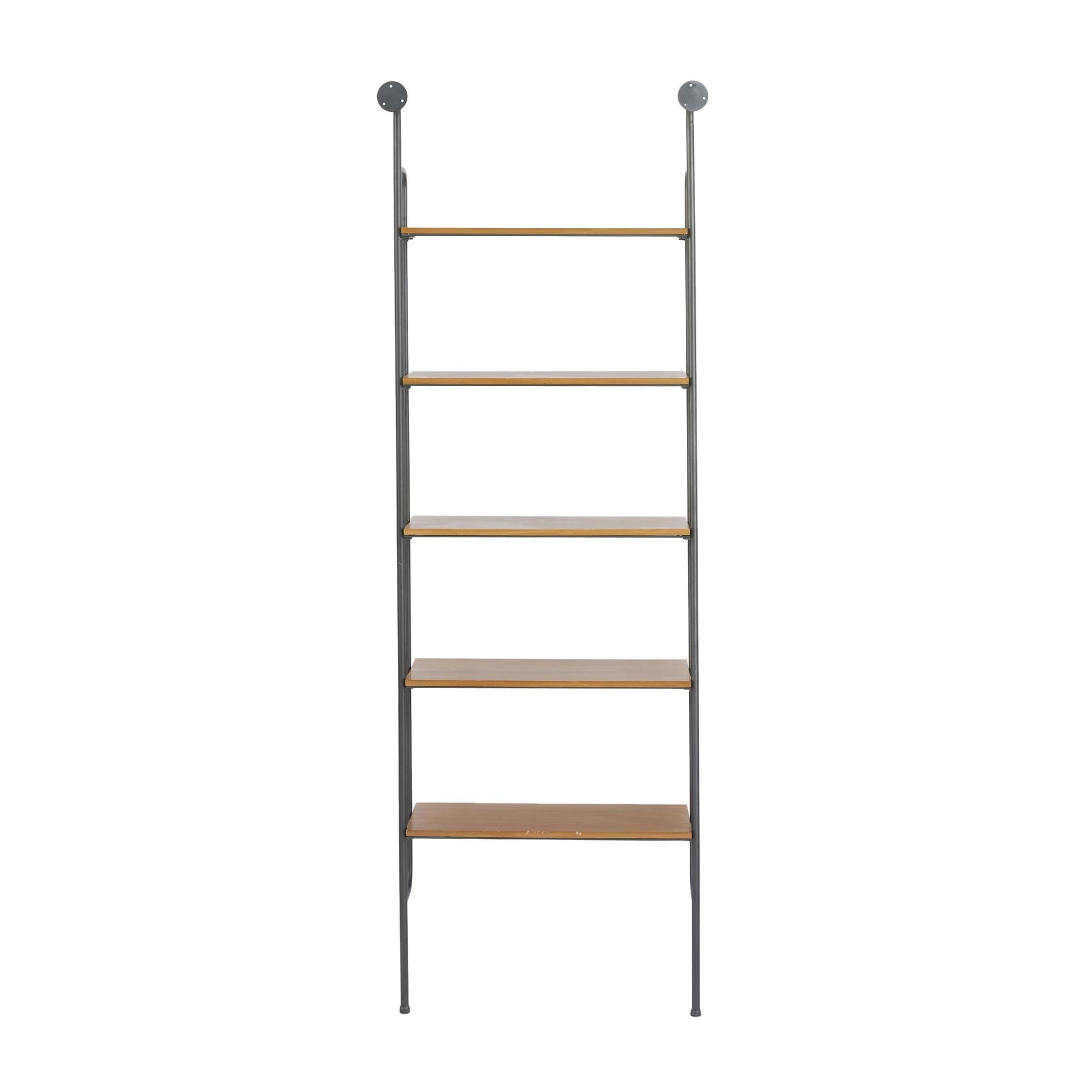 Brown Metal 5 Shelves Room Wall Shelf
