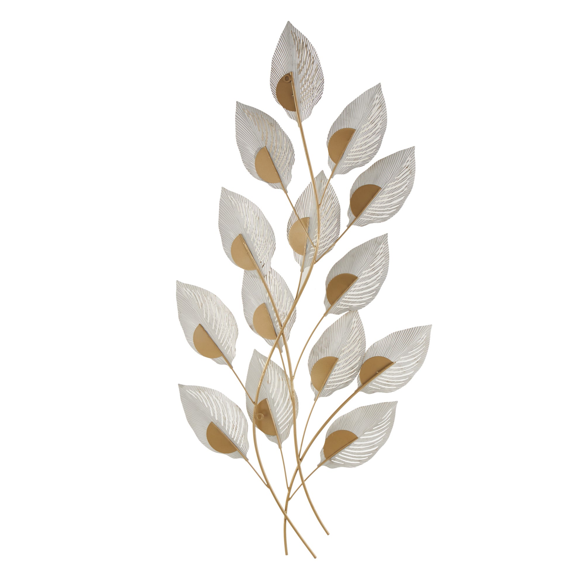 Leaf Gold Stainless Steel Metal Layered Home Wall Decor