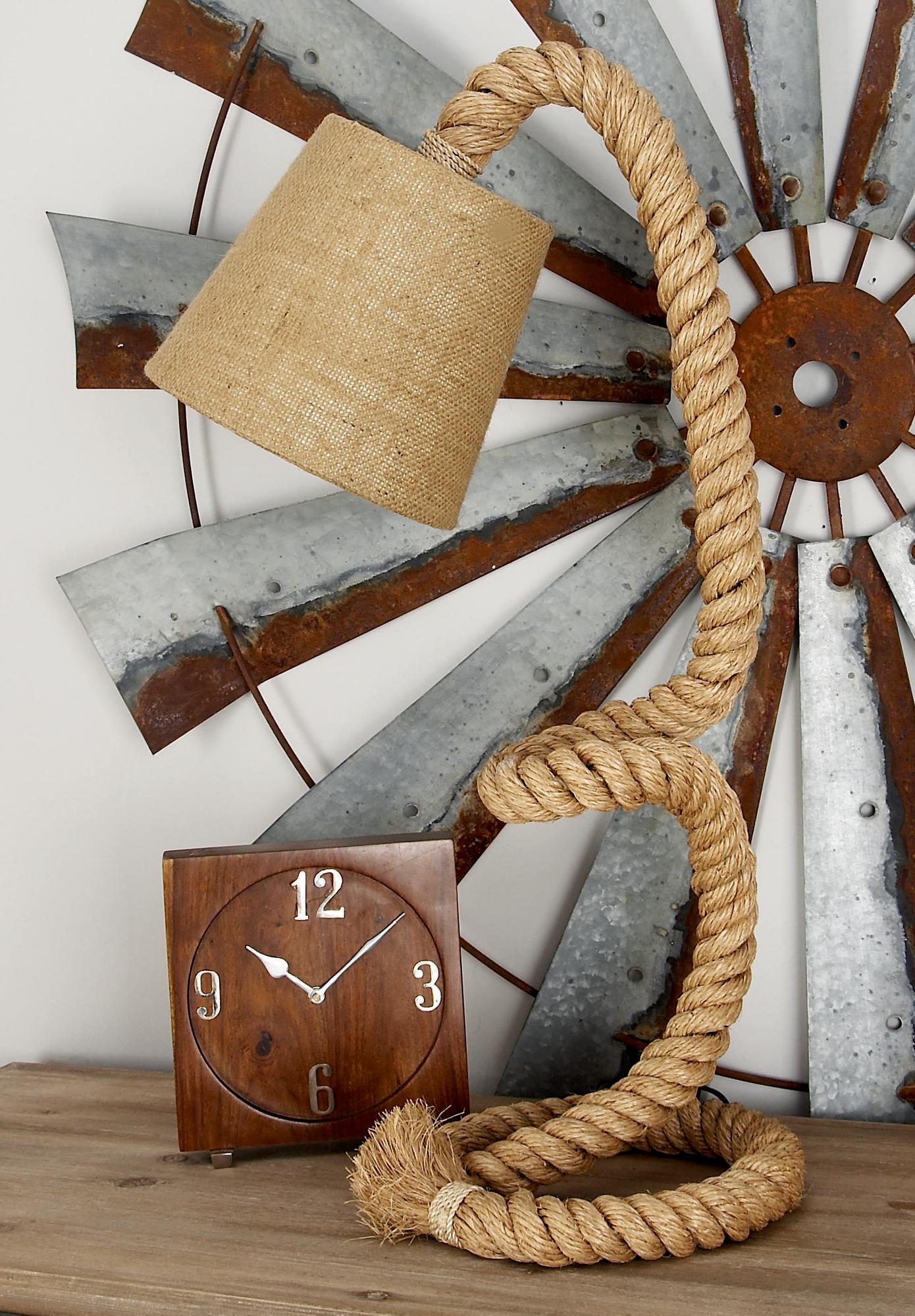 Brown Jute Rope Handmade Rope Styled Room Desk Lamp