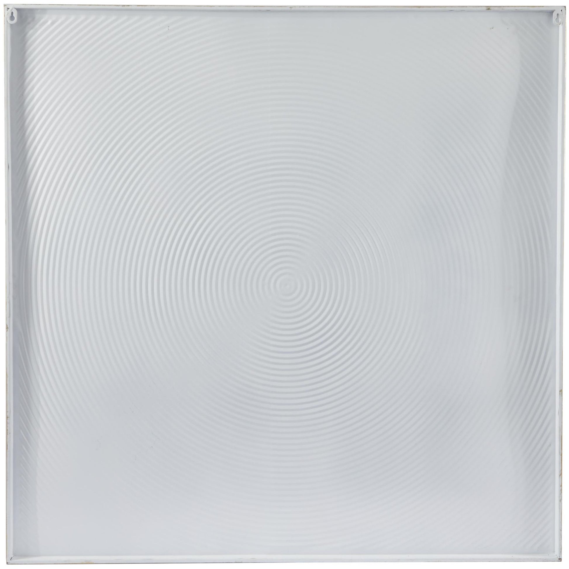 Starburst White Metal Spiral Living Room Framed Wall Art with Gold Frame