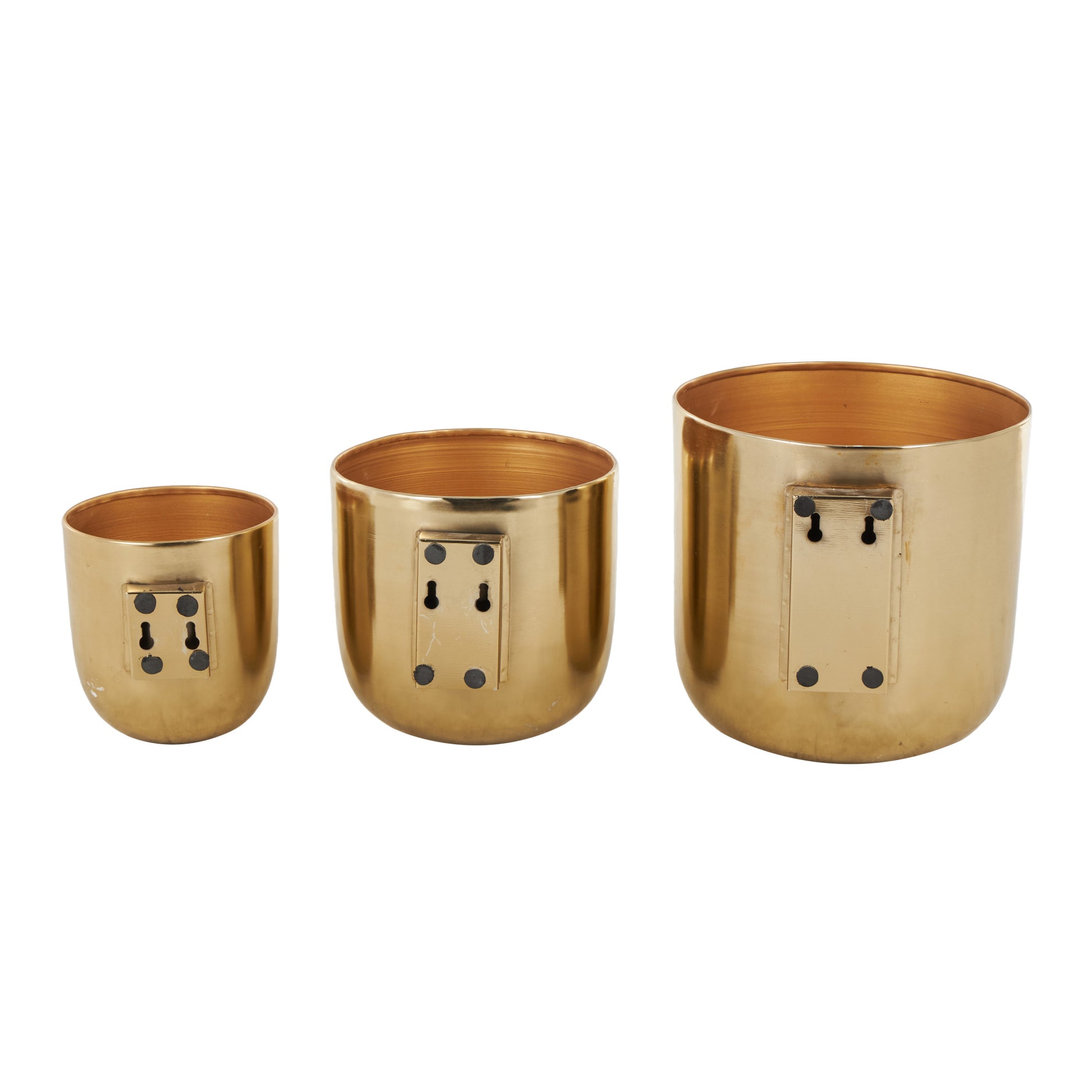 Set of 3 Metal Floating Indoor Outdoor Wall Planter