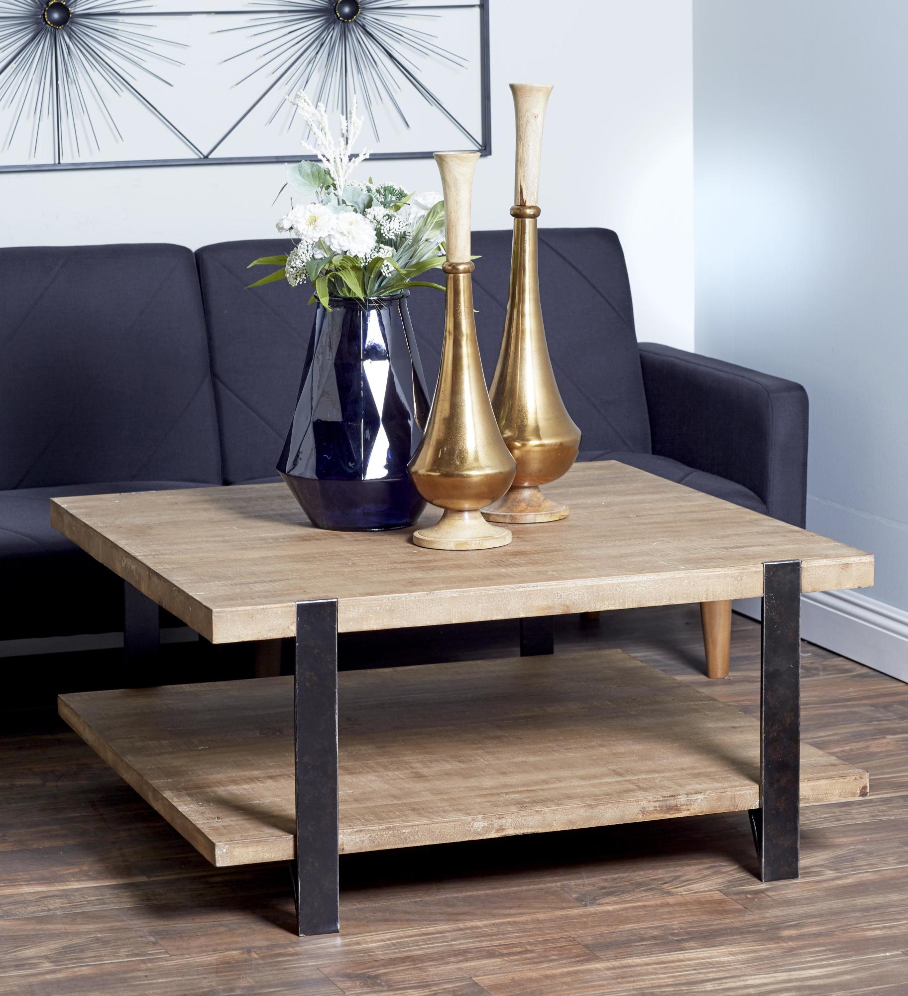 Brown Wood Living Room Coffee Table