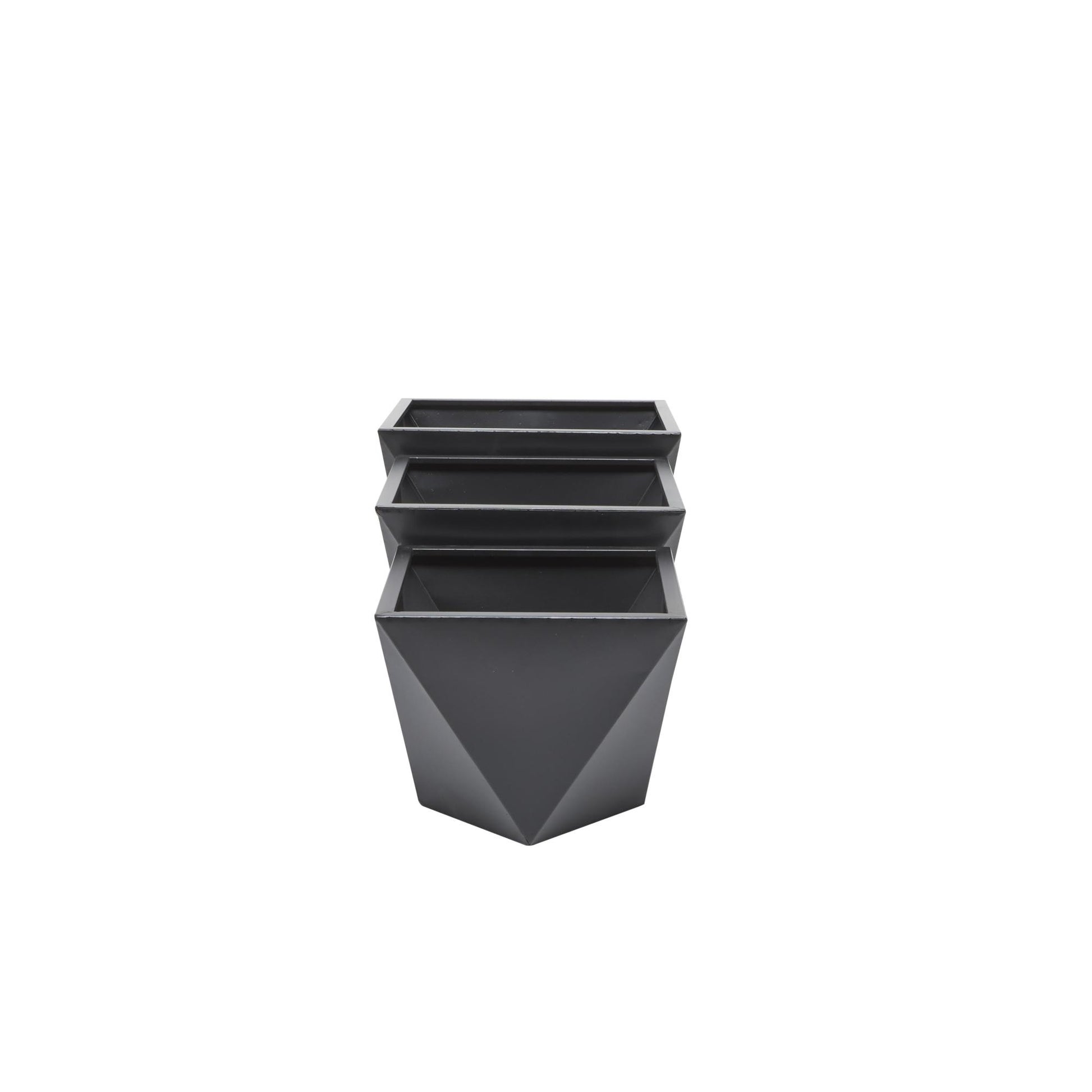 CosmoLiving by Cosmopolitan Set of 3 Metal Indoor Outdoor Planter