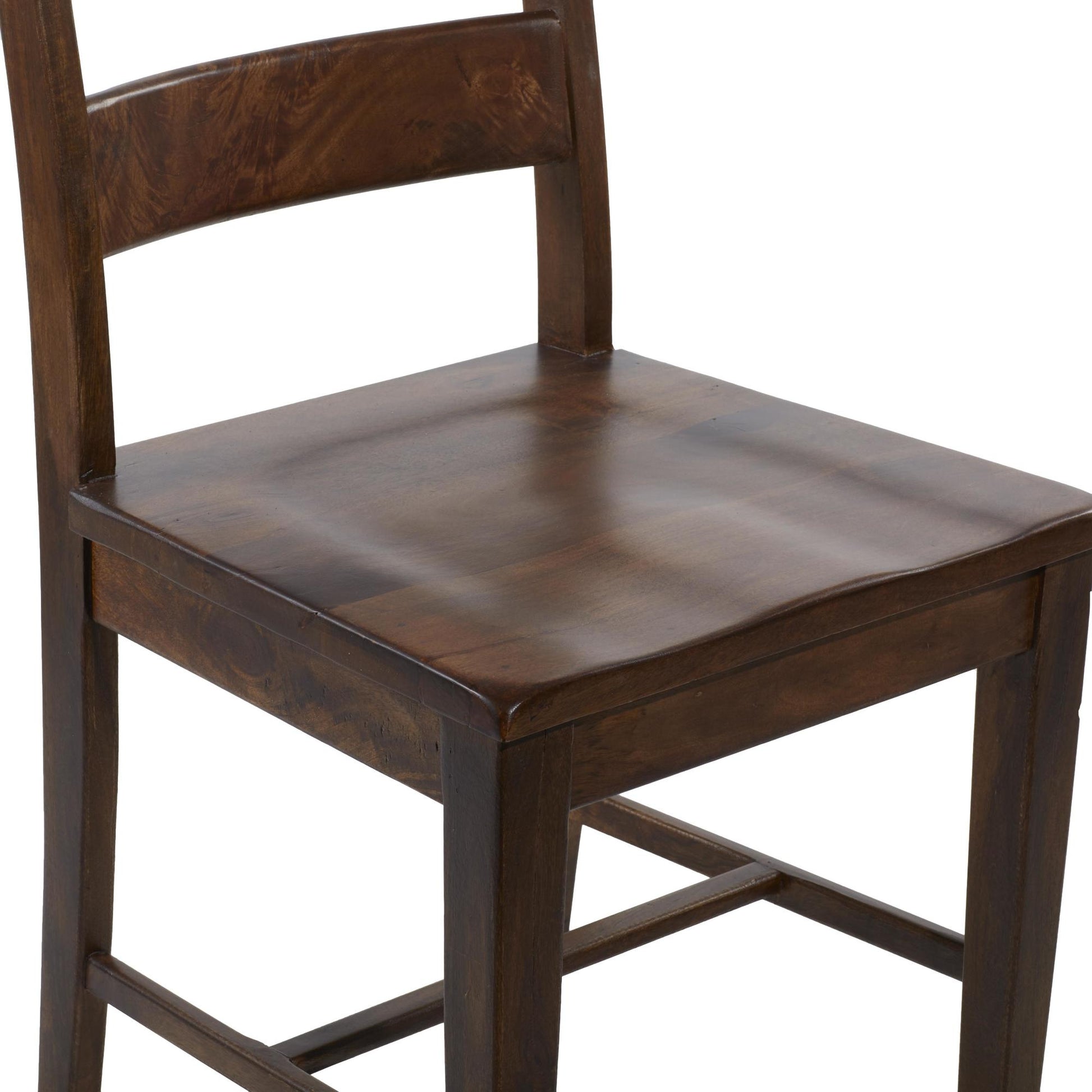 Brown Mango Wood Ladder Back Kitchen Dining Chair