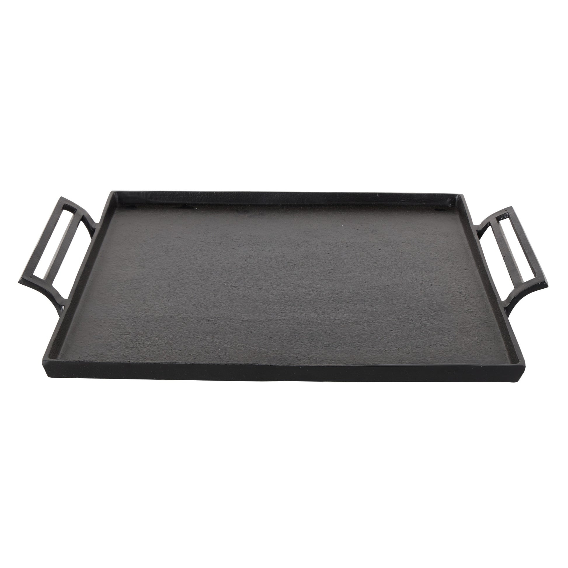 Aluminum Metal Square Living Room Decor Tray with Handles