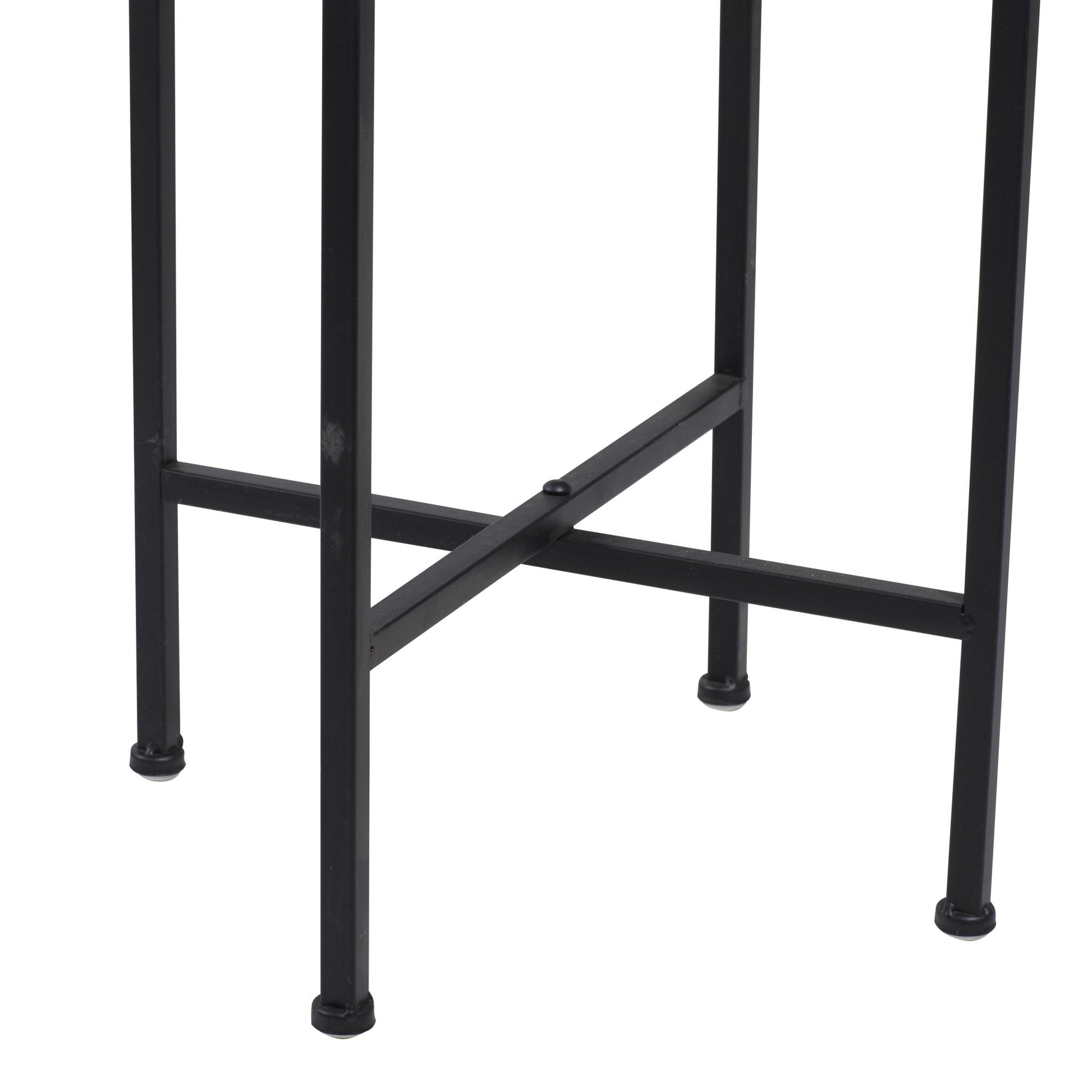 Black Metal Indoor Outdoor Planter with Removable Stand
