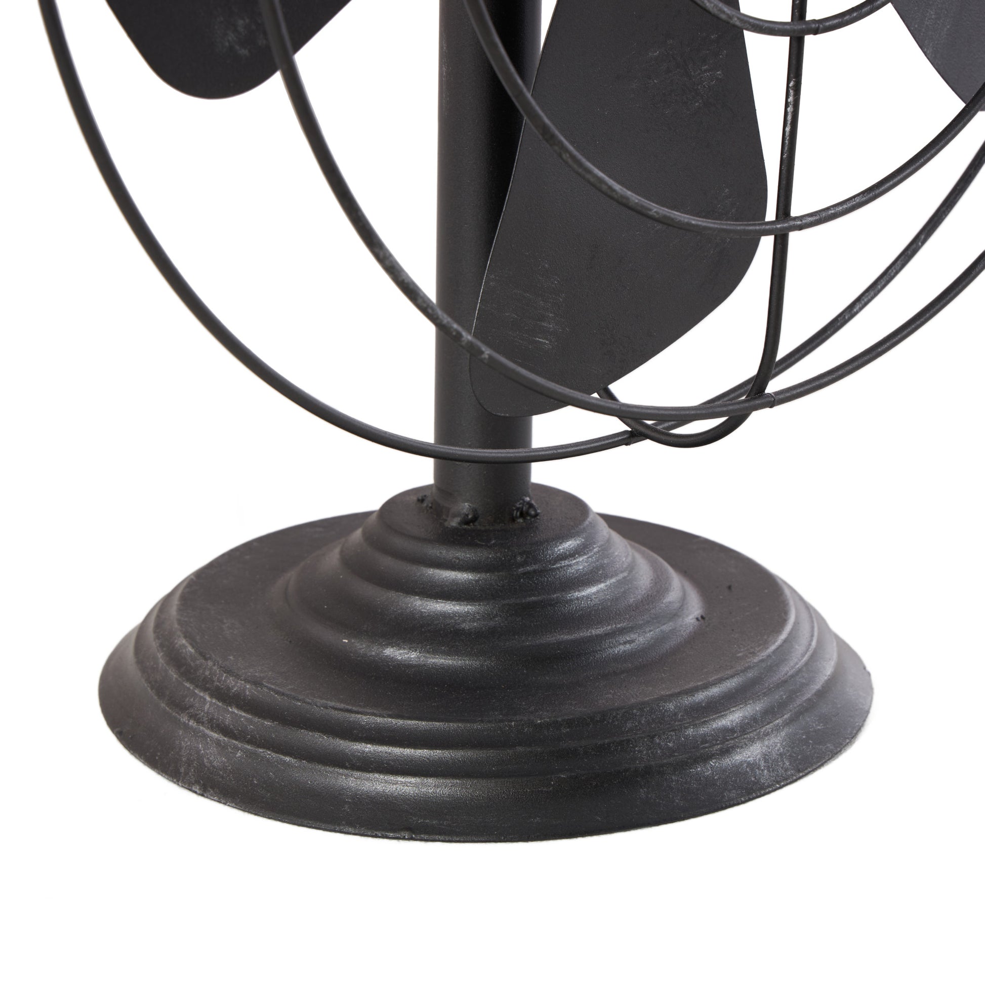 Fan Black Metal Decorative Sculpture