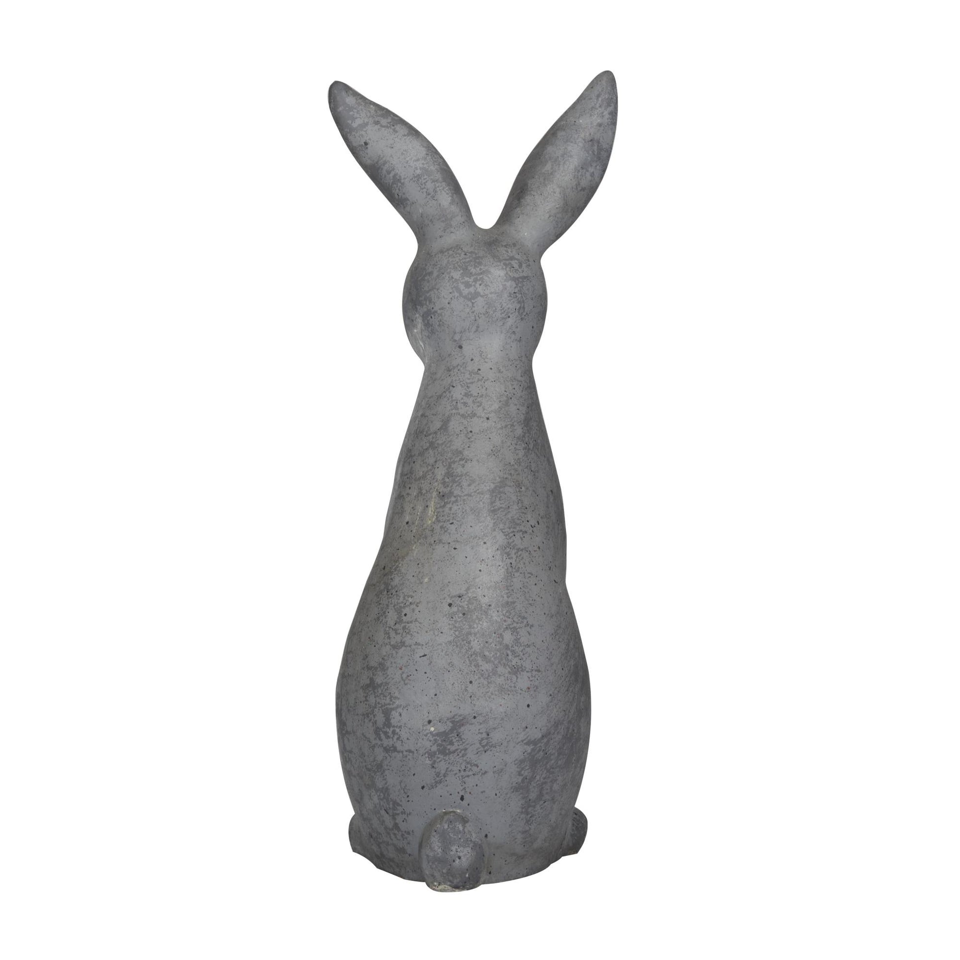 Rabbit Gray Polystone Indoor Outdoor Decorative Garden Sculpture