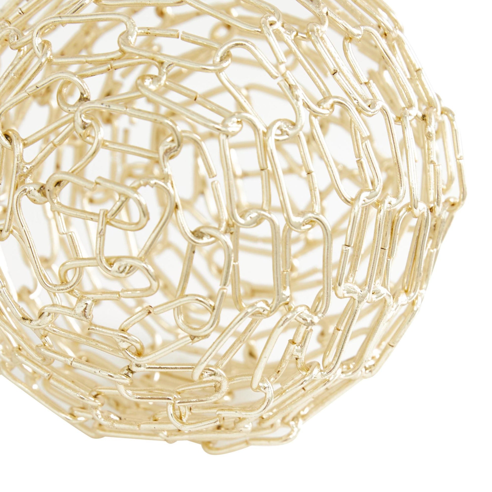 CosmoLiving by Cosmopolitan Set of 3 Geometric Gold Metal Decorative Sculpture