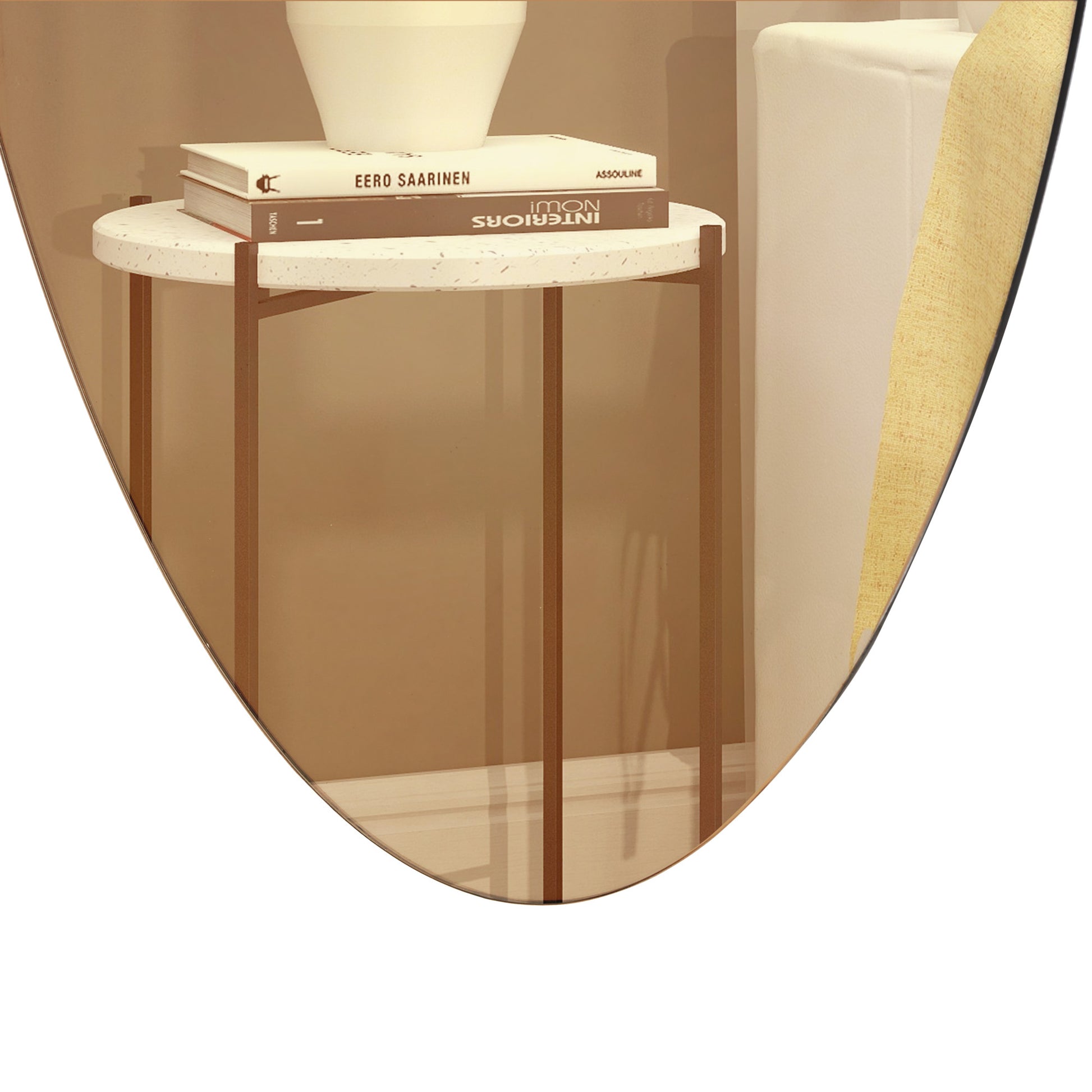 Glass Oval Room Wall Mirror