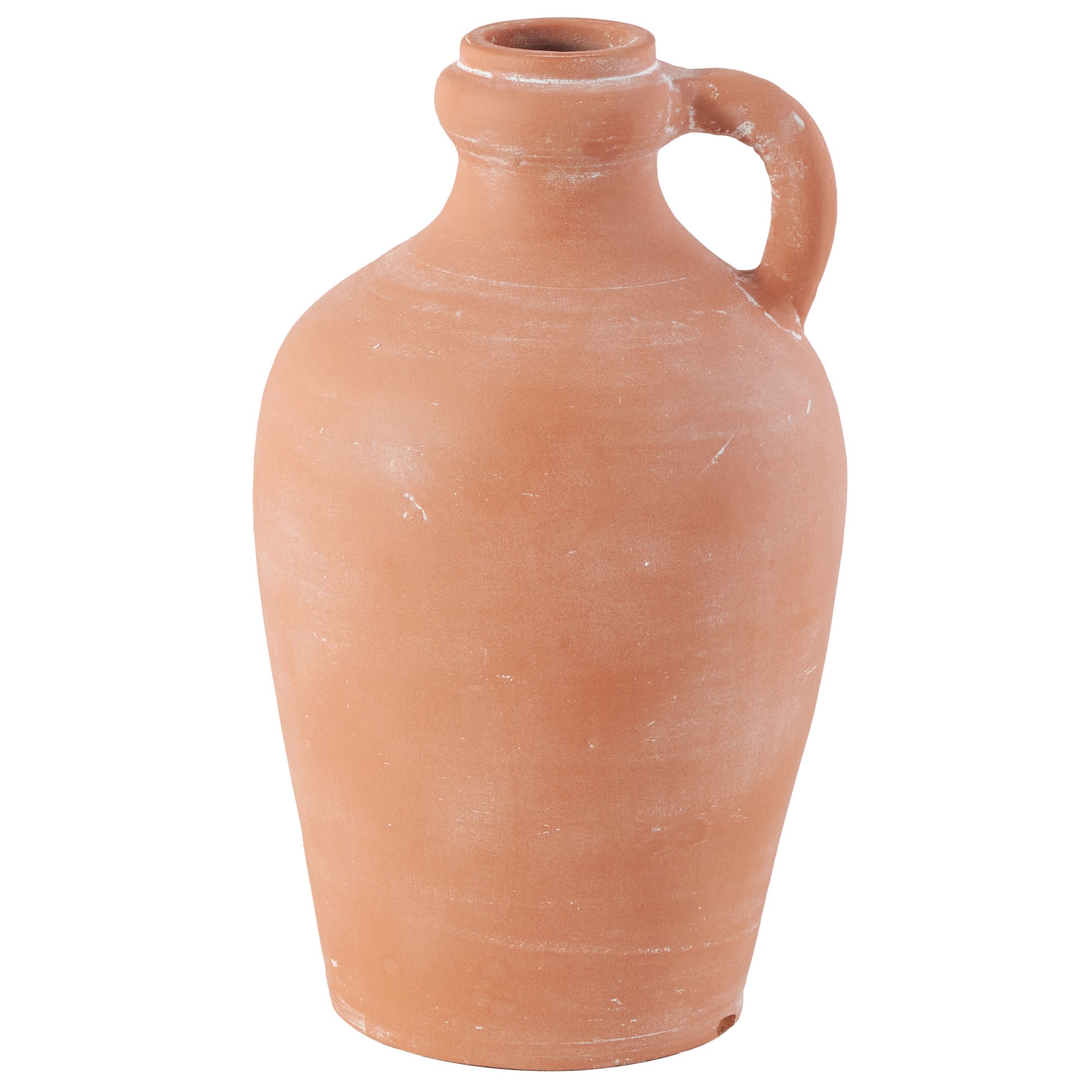 Pink Ceramic Terracotta Jug Decorative Vase with Handle