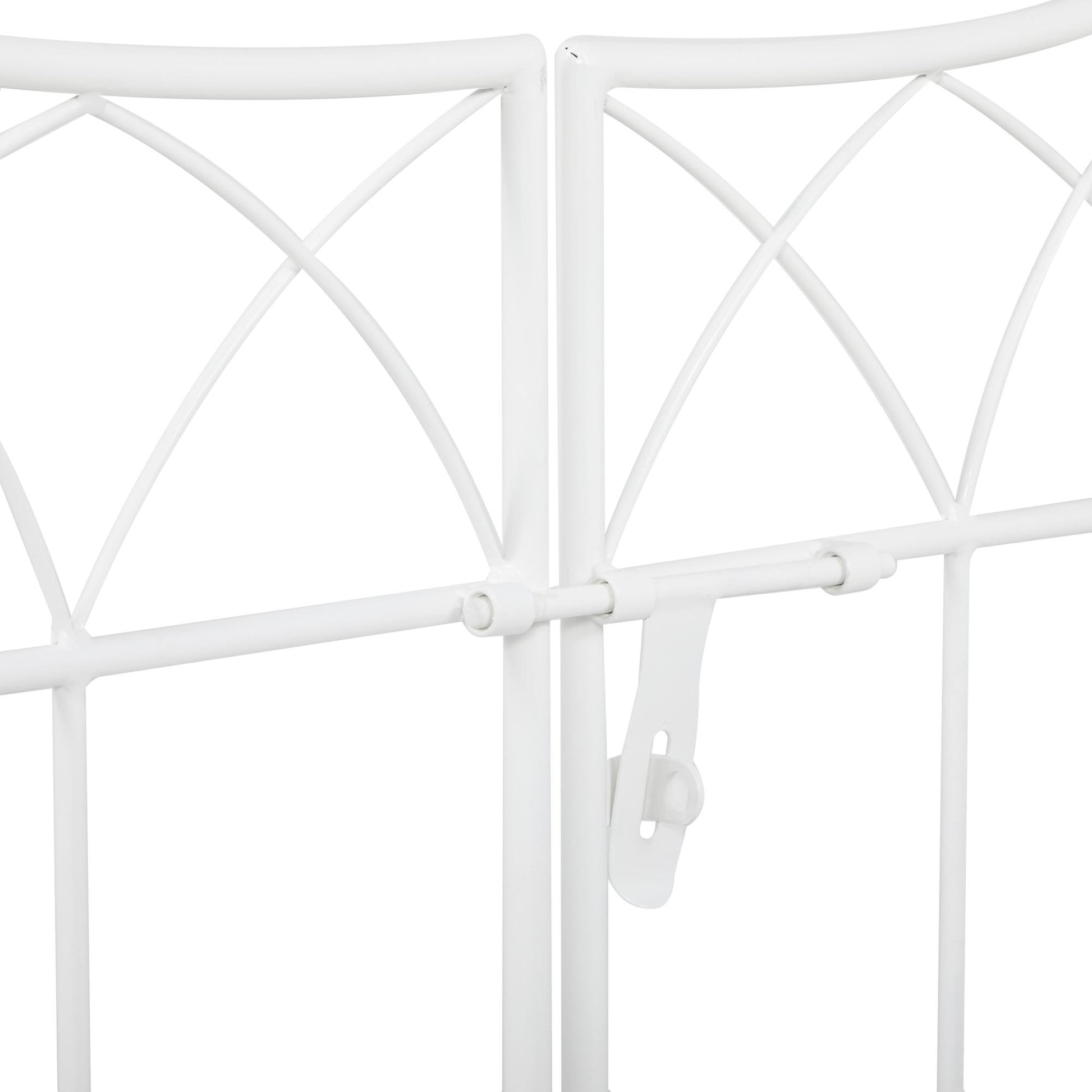 Metal Indoor Outdoor Arched Gate Indoor Outdoor Garden Arbor with Lattice Work Sides