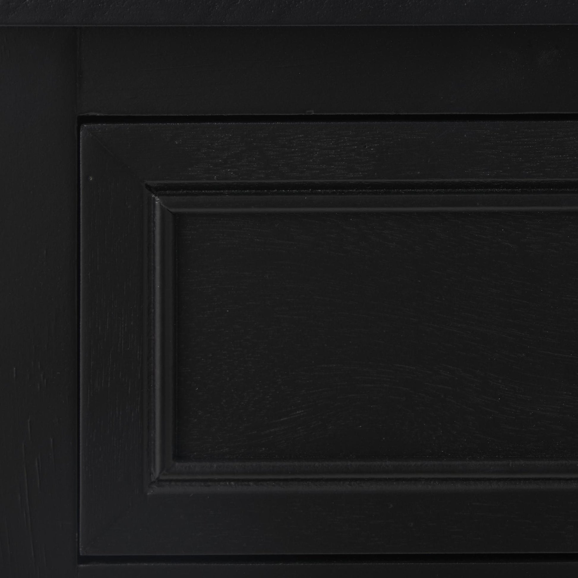 Black Wood Handmade 1 Door and 1 Drawer Room Cabinet with Rattan Front