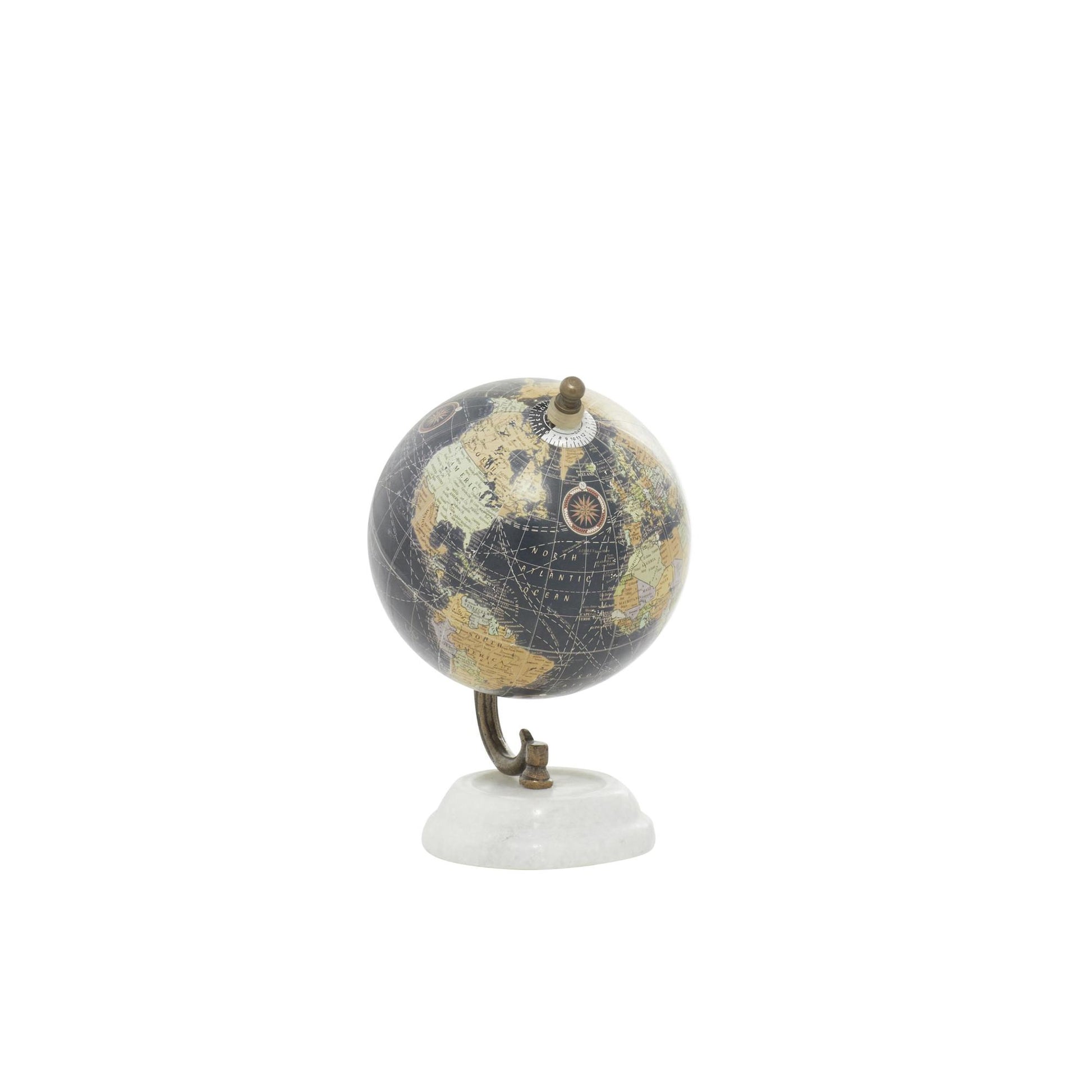 World Map Marble Educational/Geographic Earth Globe with Marble Base