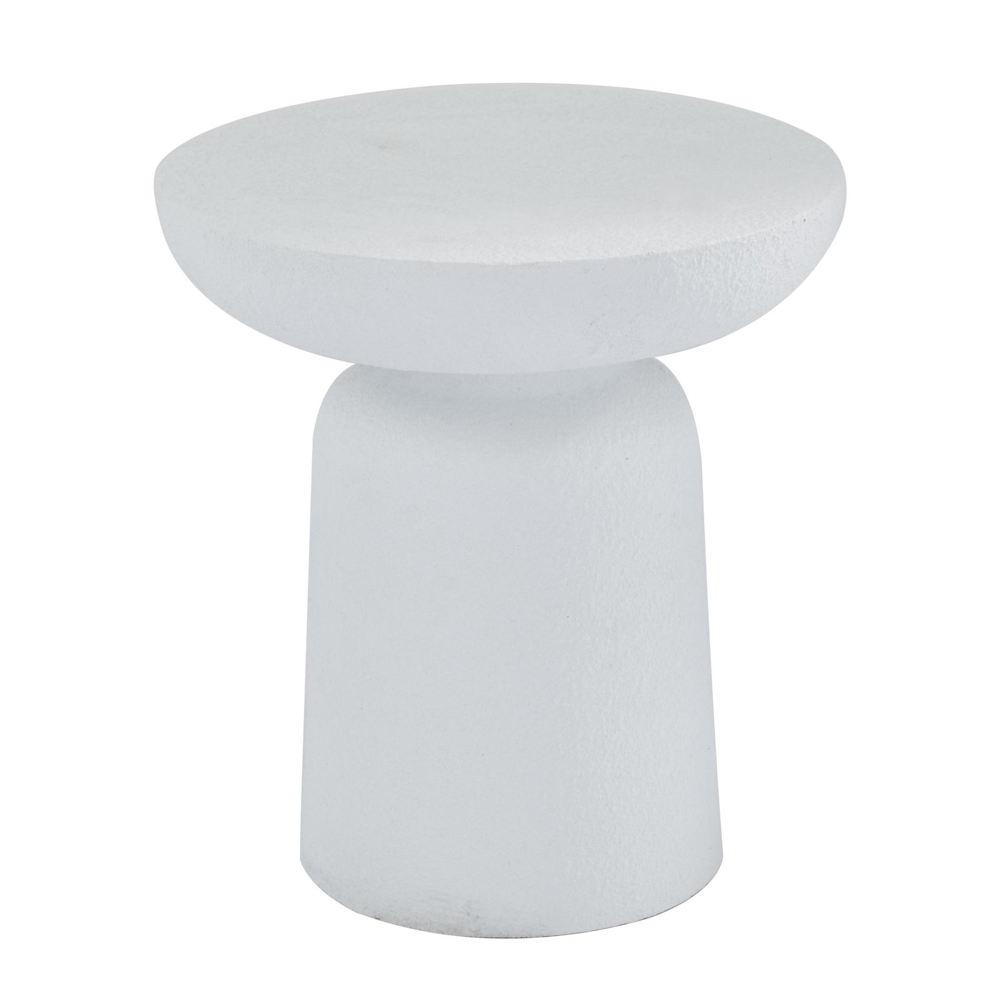 Magnesium Oxide End Table Outdoor Accent Table with Wide Top