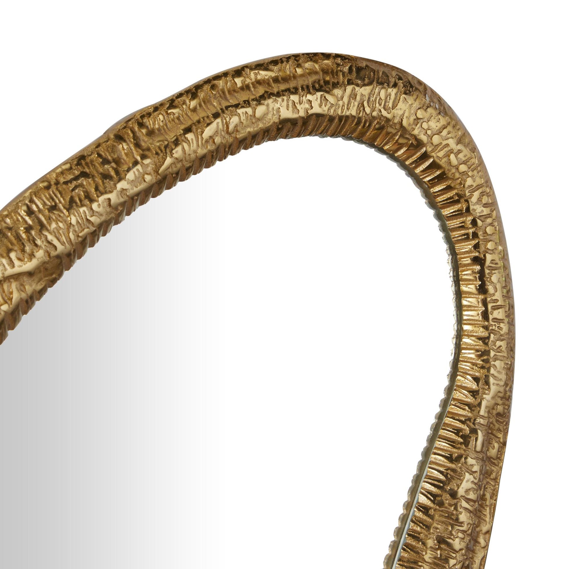 Abstract Aluminum Metal Room Wall Mirror 23" x 1" x 35"