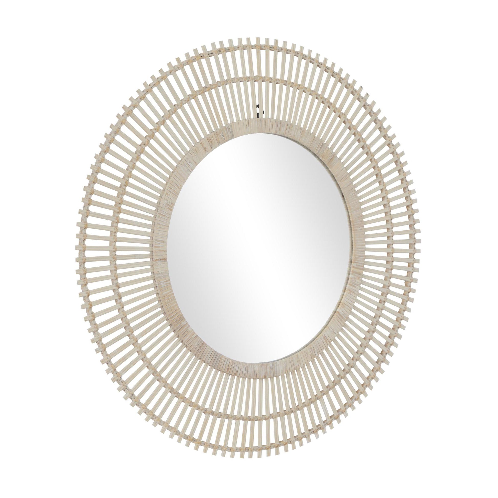 Starburst Bamboo Wood Handmade Stick Room Wall Mirror